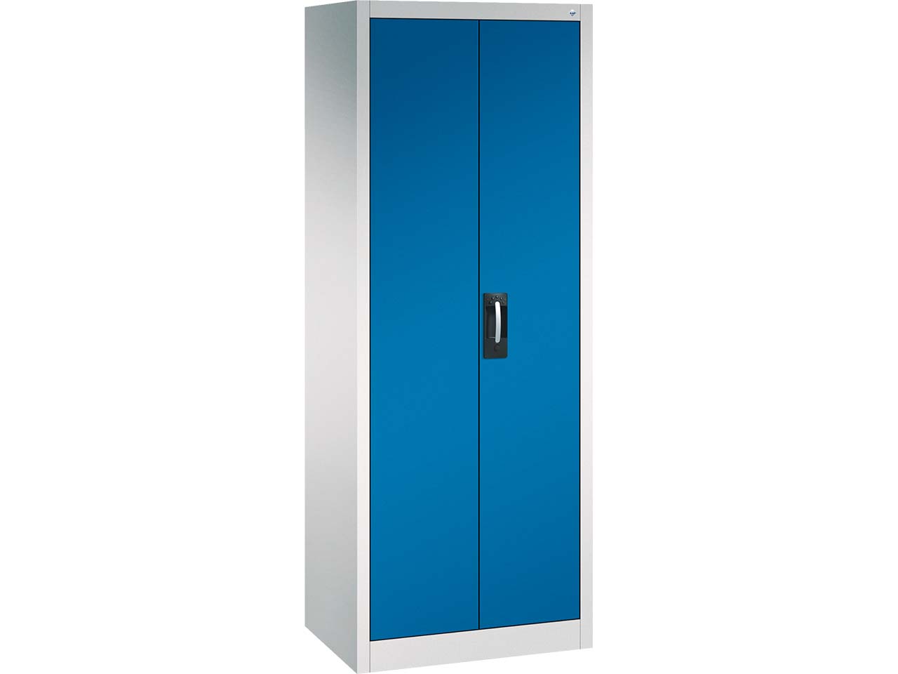 C+P Stahlschrank mit Flügeltüren "Acurado" H1950xB700xT500mm, Lichtgrau/Enzianblau