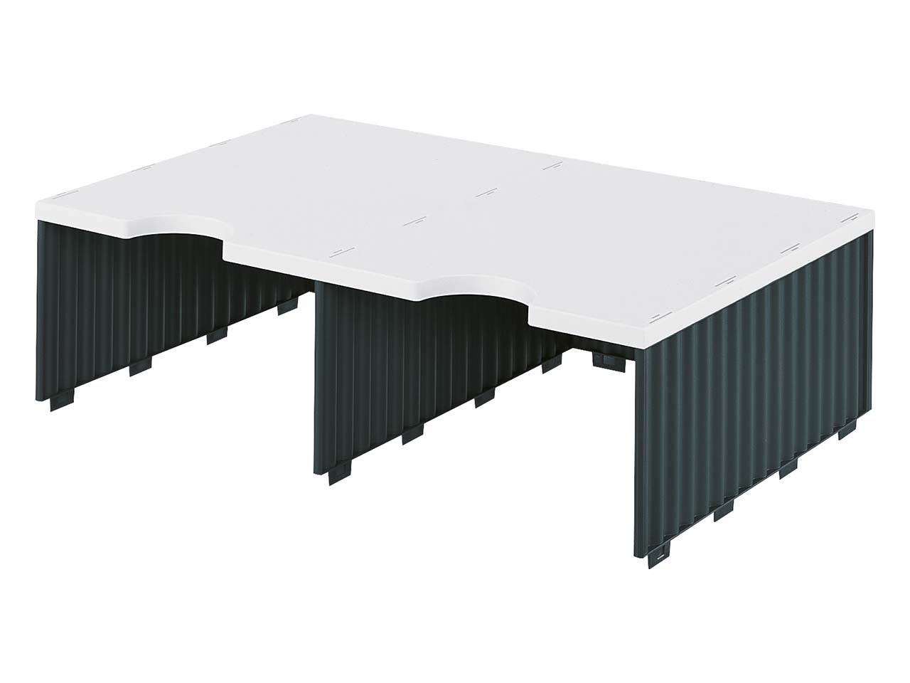 styrodoc Aufbau Jumbo 2er sw. 2 Fächer