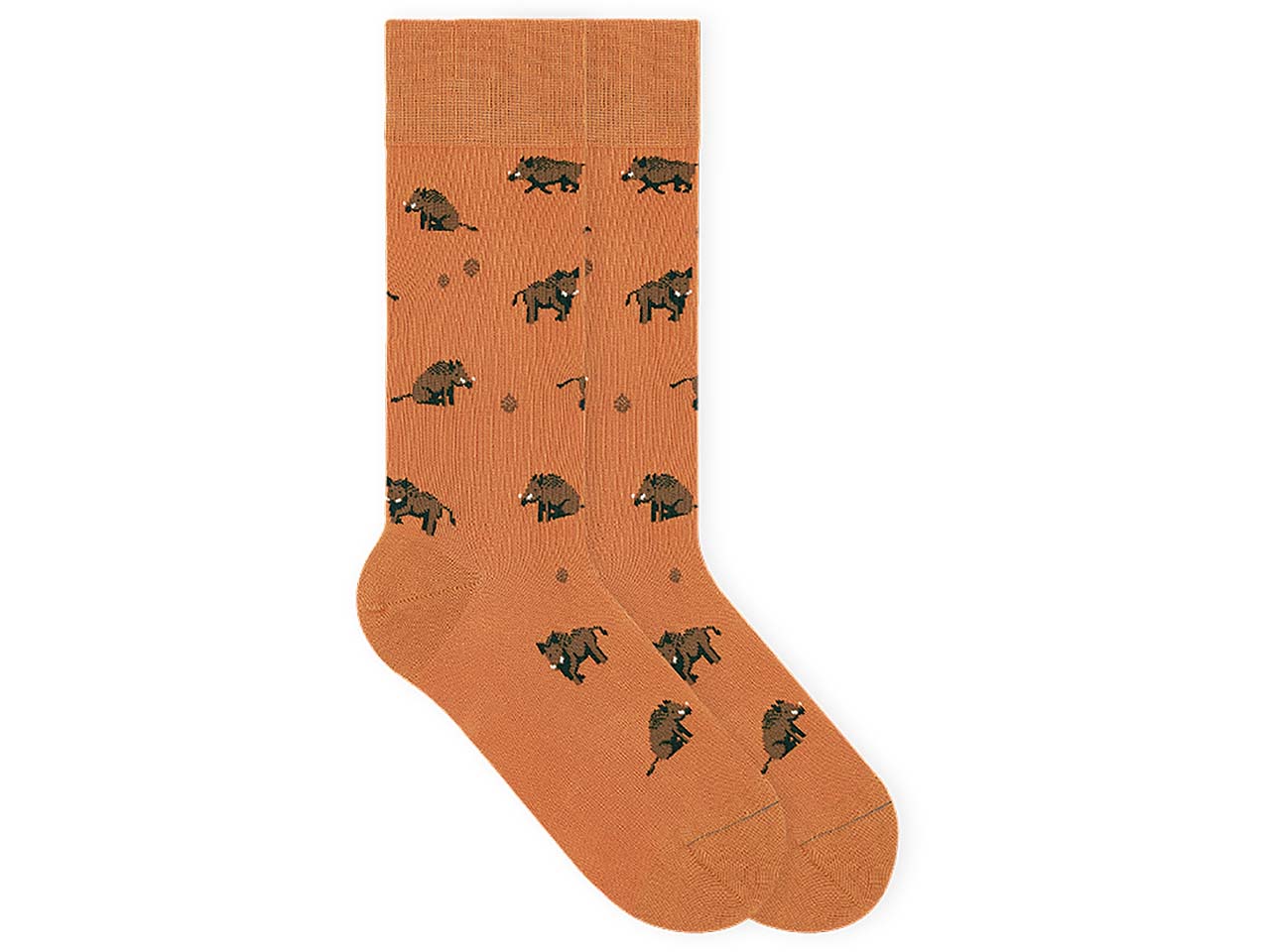 VON JUNGFELD Bio-Socken 'Boar', burnt orange, Gr. 39/42