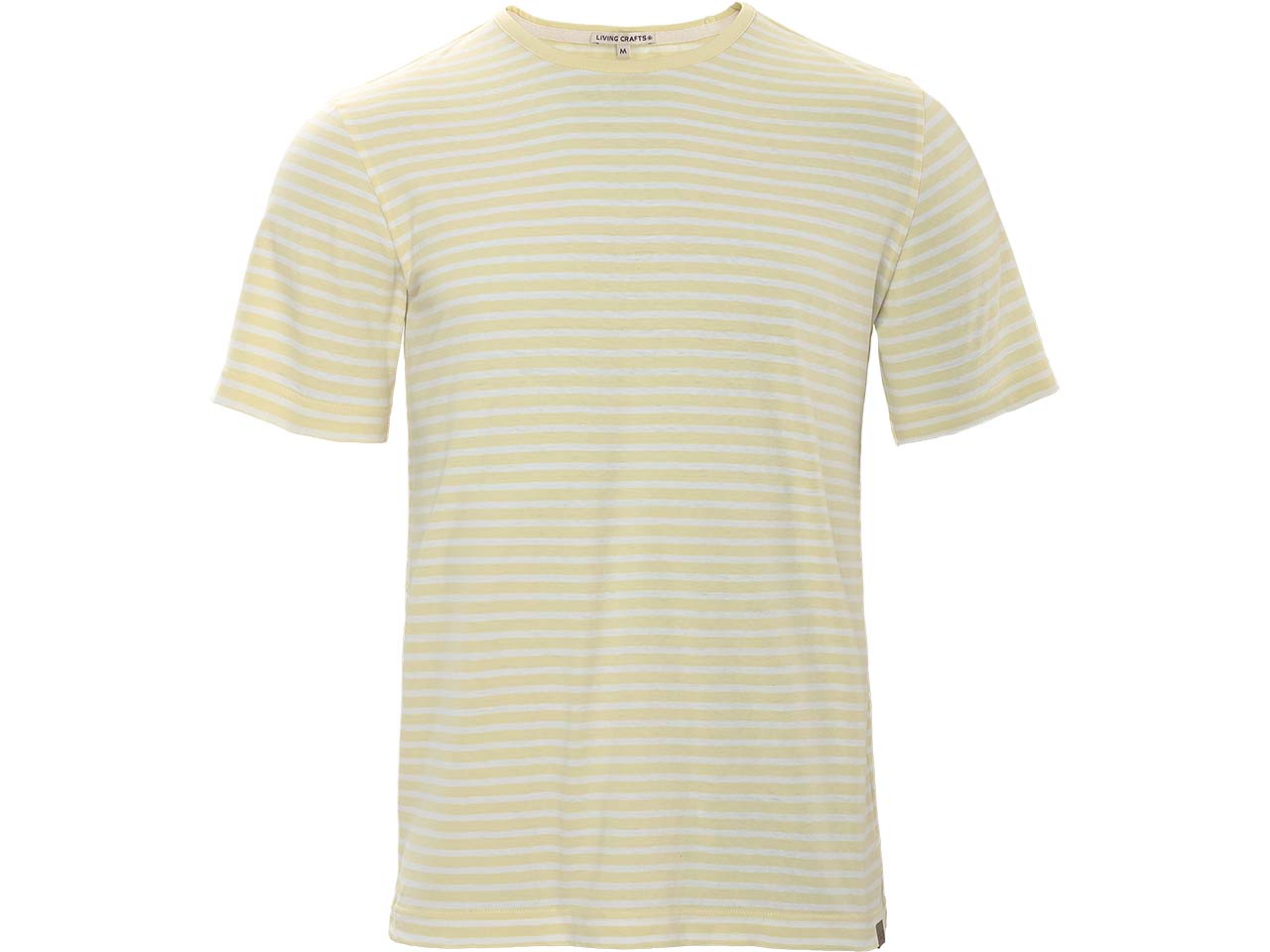 Living Crafts Bio-Herren-T-Shirt 'ROCCO' mit Rundhalsausschnitt, limone, Gr. L