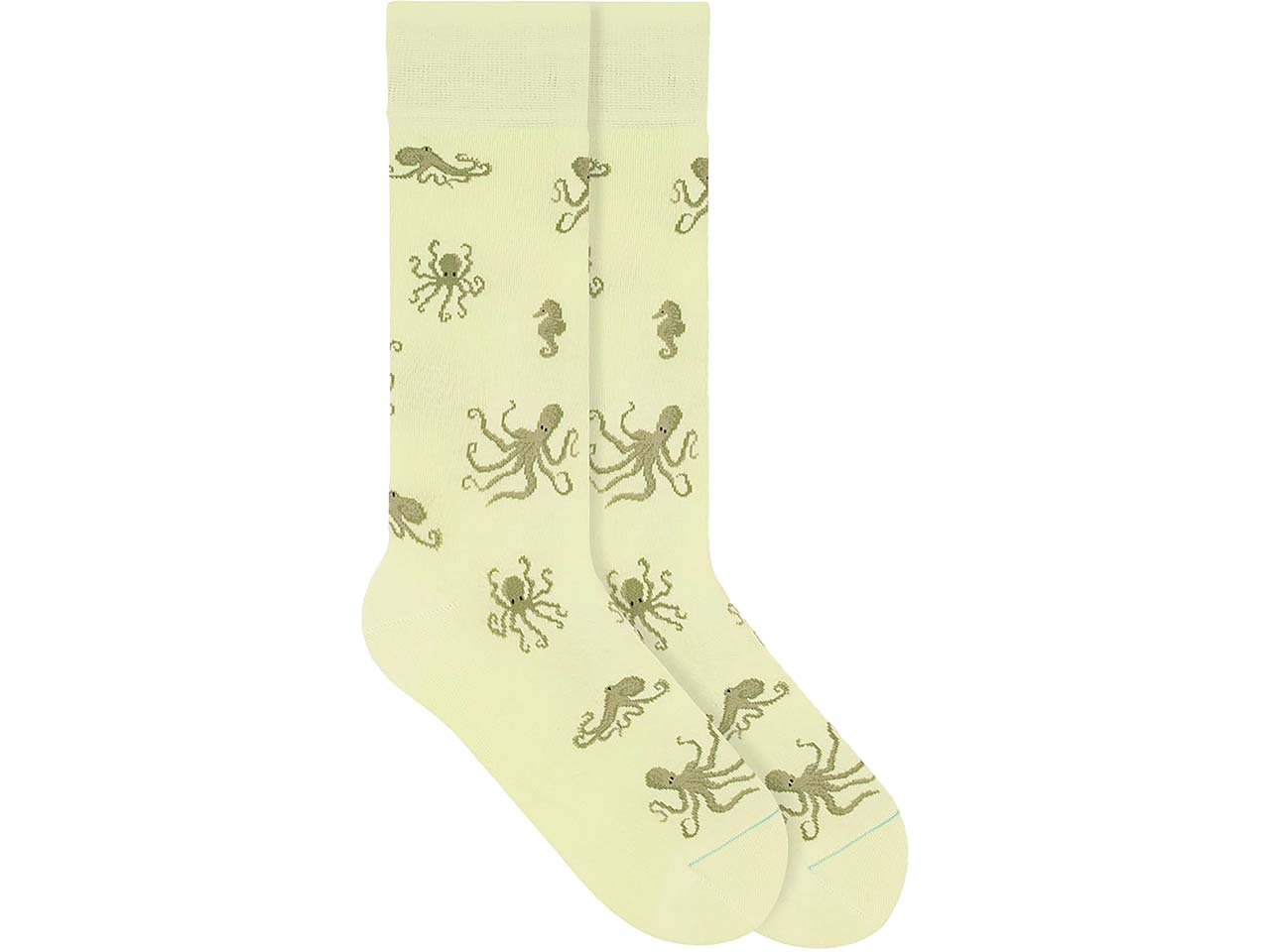 VON JUNGFELD Bio-Socken "Octopus", light matcha, Gr. 43/46