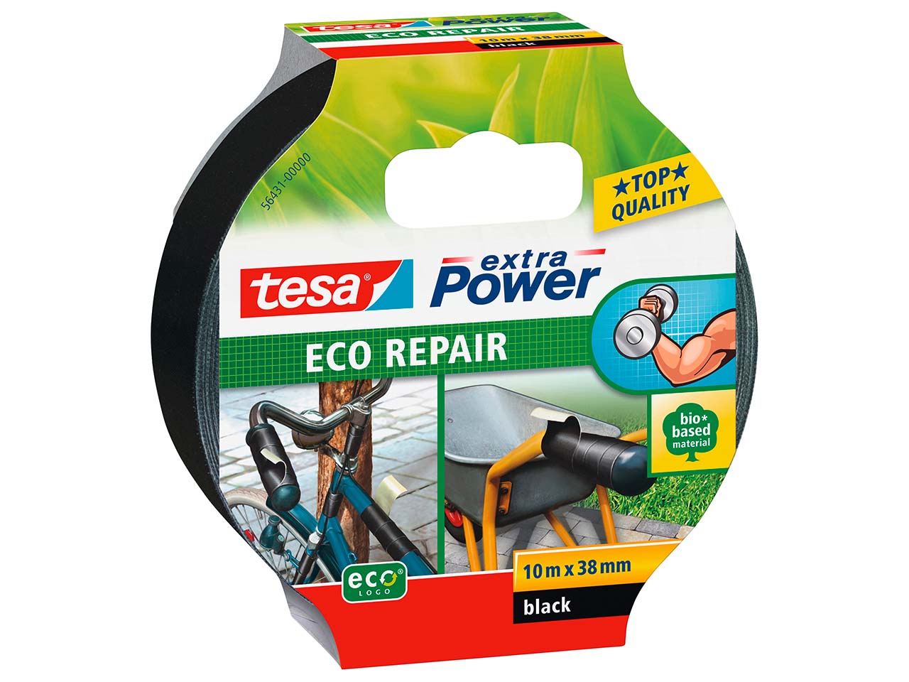 tesa Klebeband "Extra Power Eco Repair" 38 mm x 10 m, schwarz