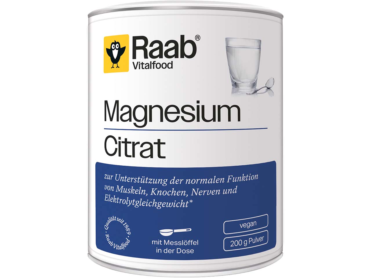 Raab Vitalfood Magnesiumcitrat-Pulver, 200 g