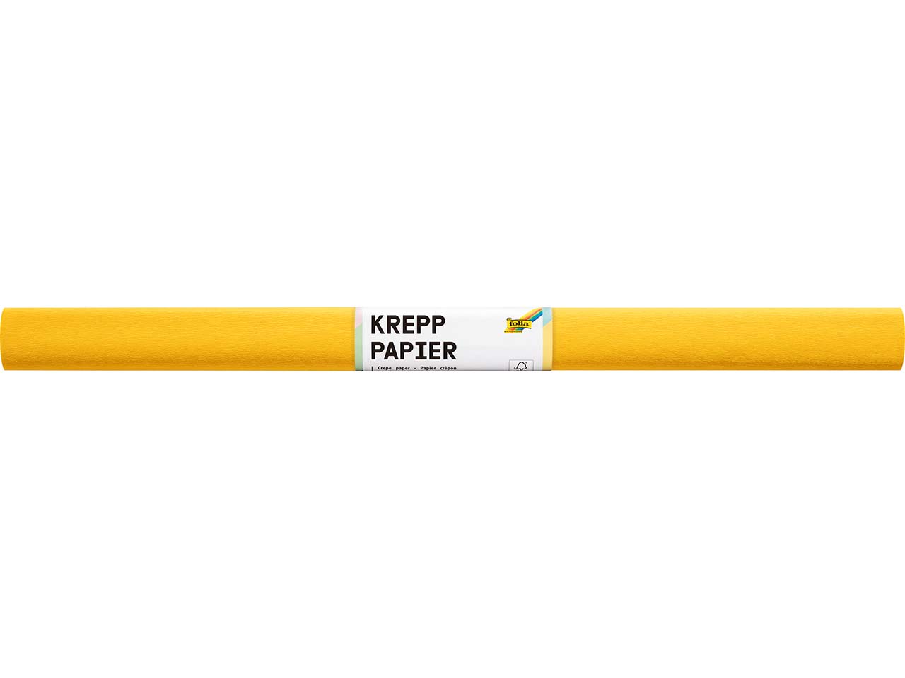 folia Krepppapier-Rollen, 50 cm x 2 m, 10 Rollen, gelb