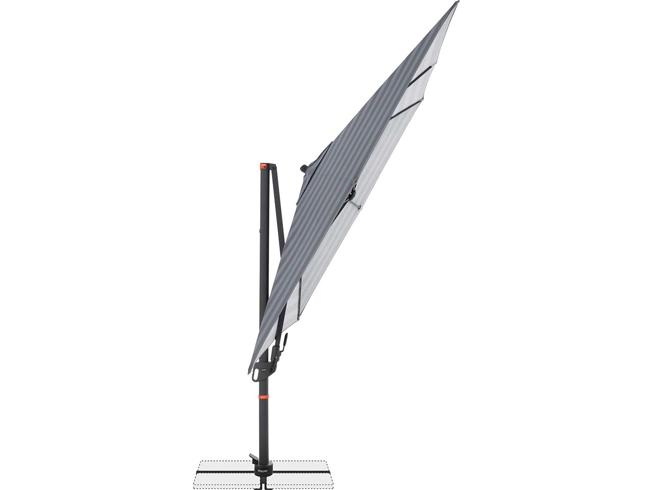 doppler Pendelschirm "myZone AX" 320 x 240 cm, Blockstreifen anthrazit
