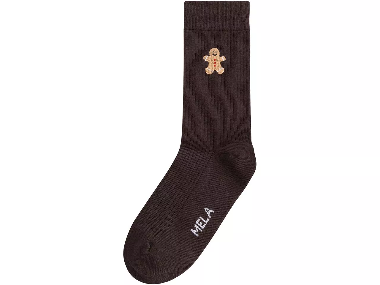 MELA Bio-Socken "Gingerbread", gerippt, dunkelbraun, Gr. 35/38