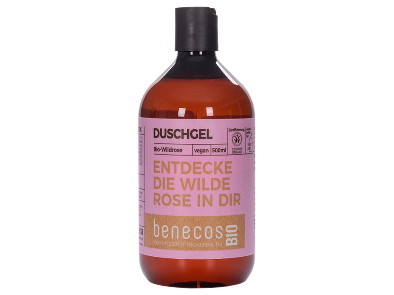 benecos Bio-Duschgel mit Bio-Wildrose, 500 ml