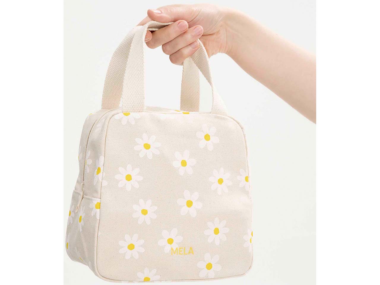 MELA Bio-Organizer-Tasche "JASMEET" 4,5 l, greige/daisy print