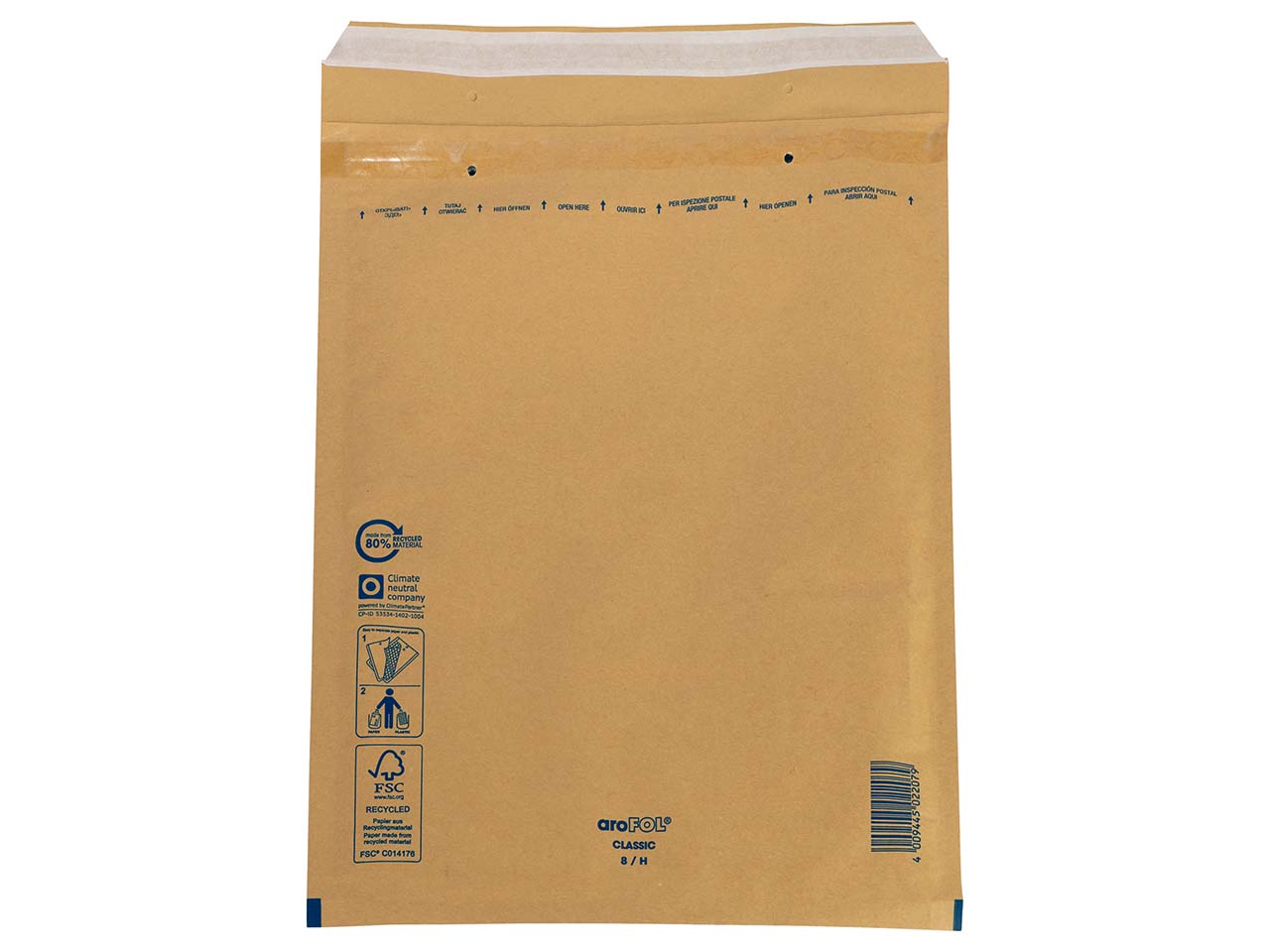 aroFOL Luftpolster-Versandtasche 290 x 370 mm (DIN C4) braun