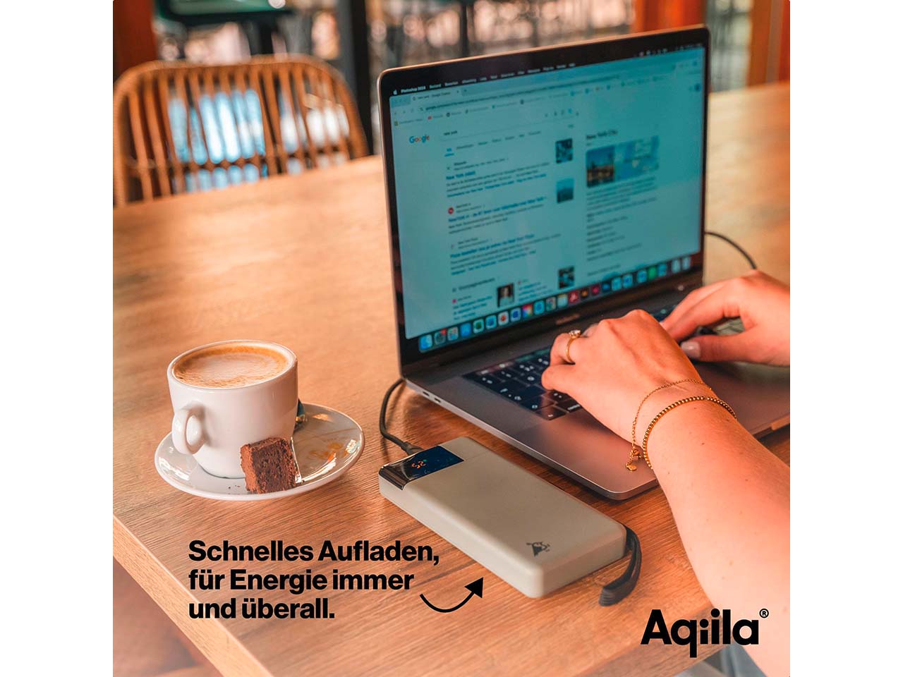 Aqiila Powerbank "Powerbird B20+" 20.000 mAh, moosgrün