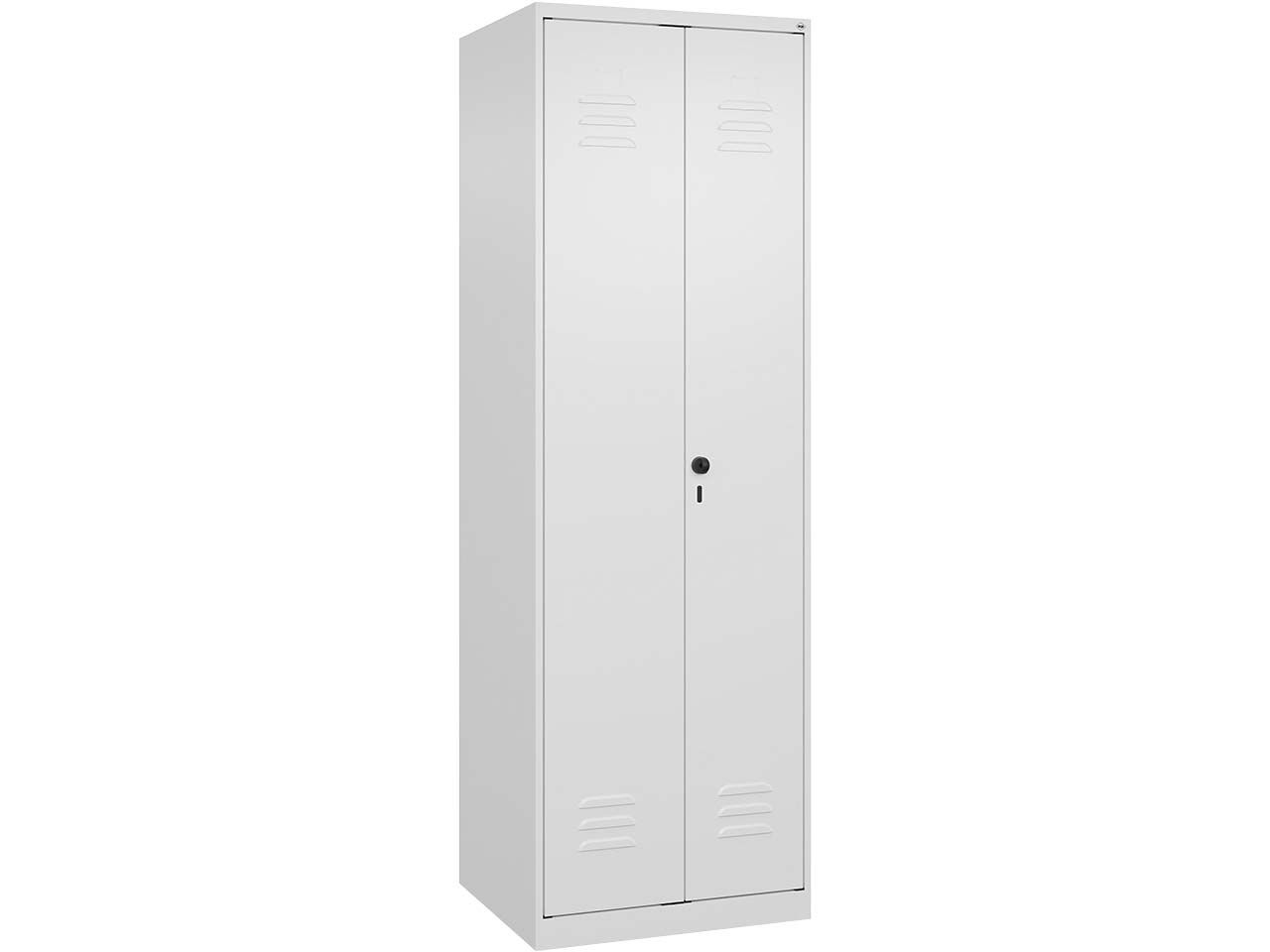 C+P Wäsche-Spind Classic PLUS, 2 Abteile, 1850x600x500mm, Verkehrsweiß/Verkehrsweiß