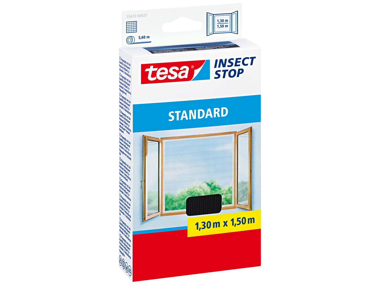 tesa Fliegengitter 'Insect Stop' 130 x 150 cm, schwarz
