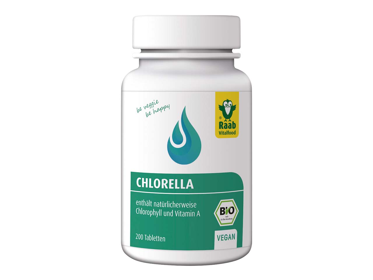 Raab Vitalfood Bio Chlorella Tabletten, 200 Stk.