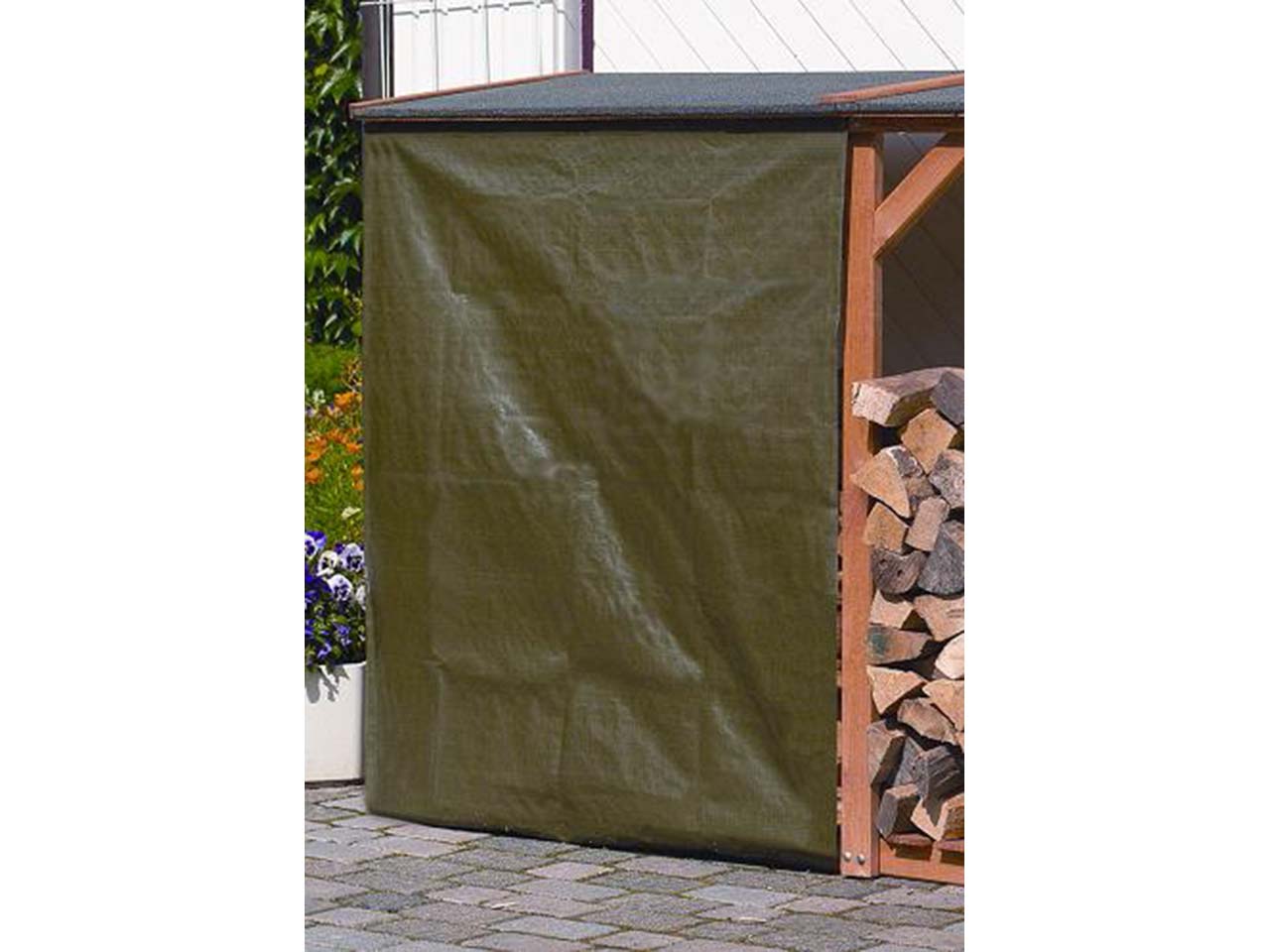 Erweiterung für Kaminholzregal "Speyer" inkl. Wetterschutz