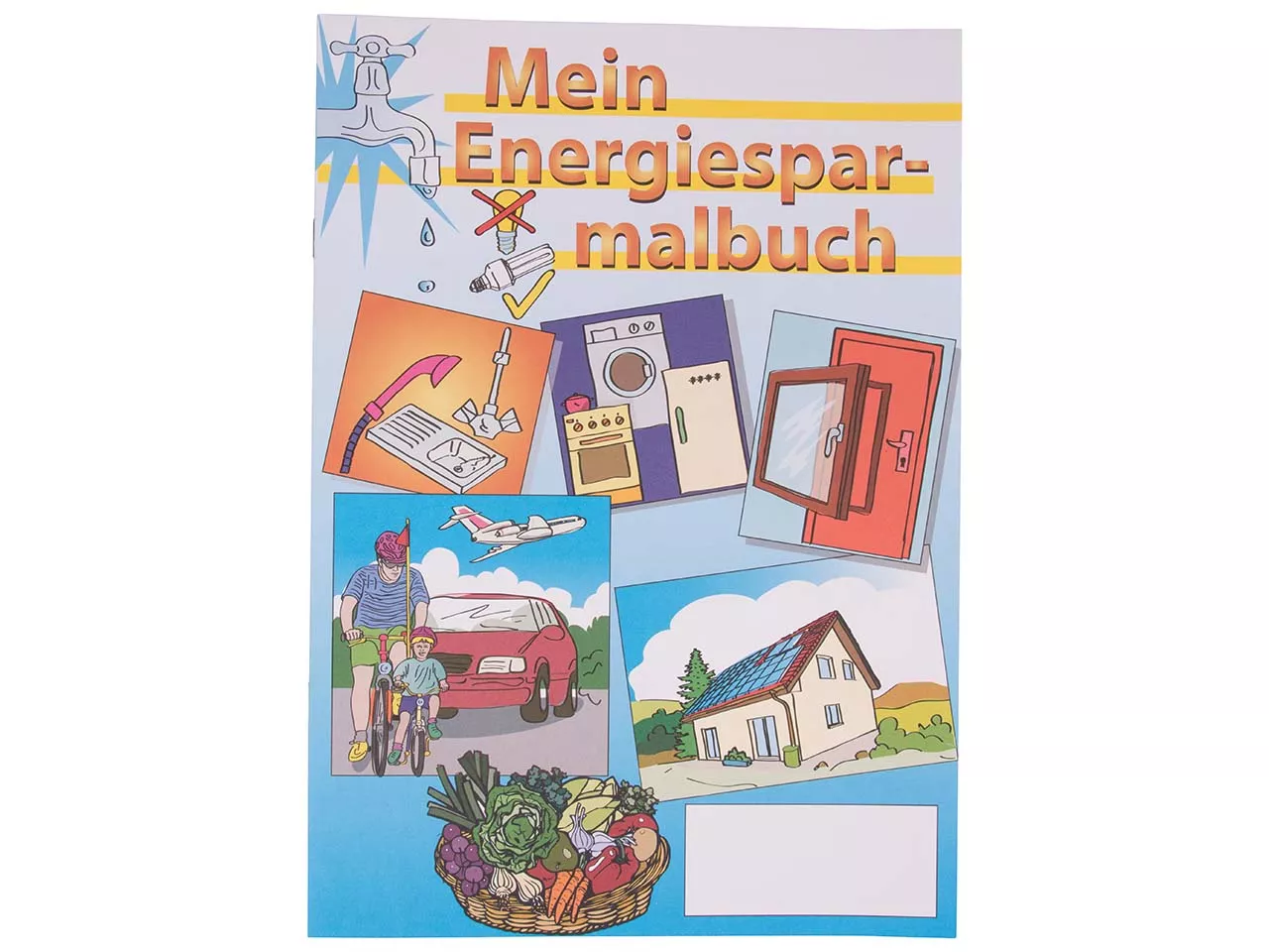 Malbuch "Energiesparmalbuch" Format A4, 12 Seiten