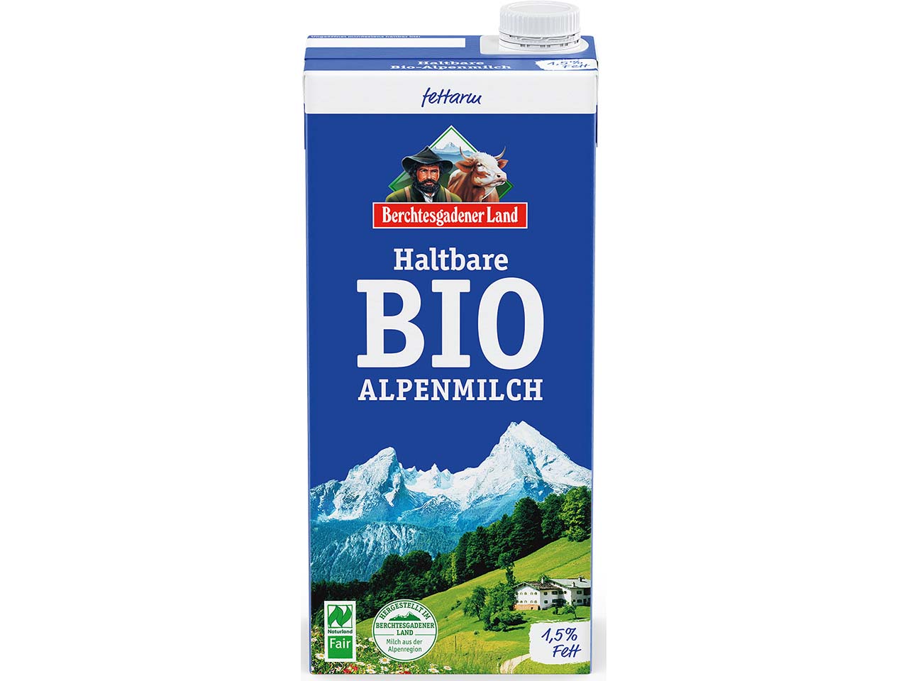 Berchtesgadener Land Bio-H-Milch 1,5 %, 1 l Berchtesgadener Land Bio-H-Milch 1,5 %, 1 l