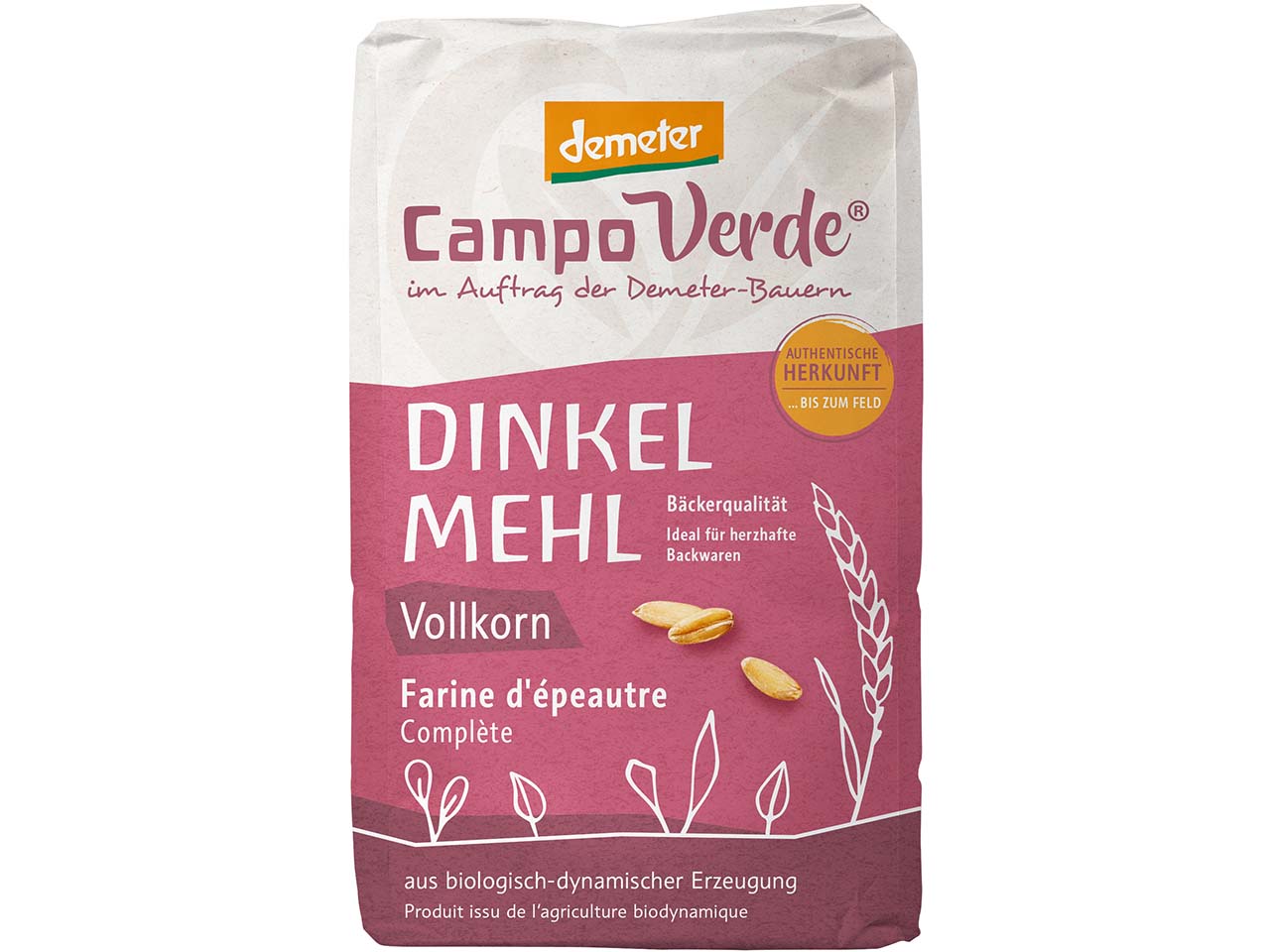 Campo Verde Bio-Dinkelvollkornmehl, 1000 g