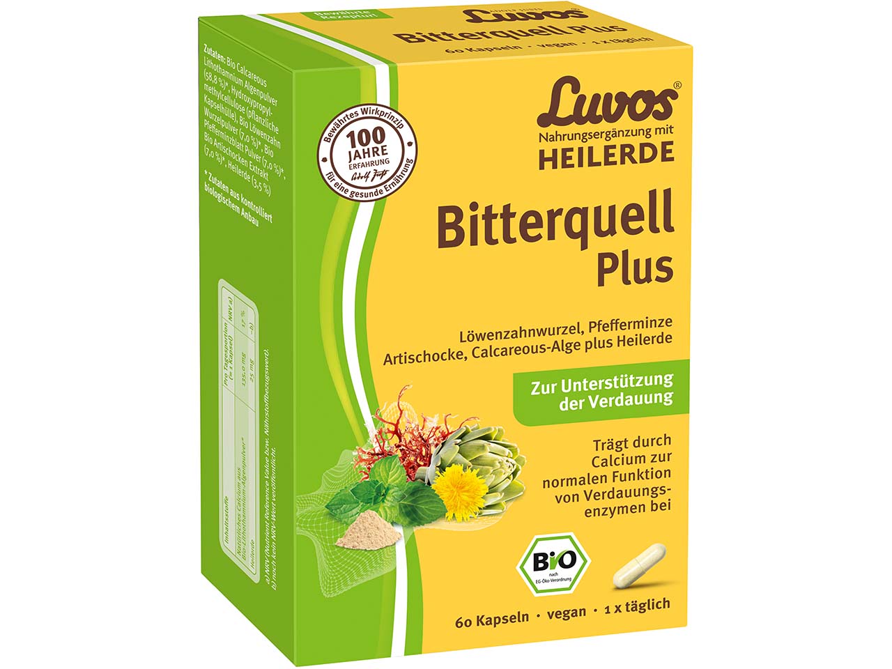 Luvos Heilerde-Kapseln "Bitterquell Plus", 44 g (60 Kapseln)