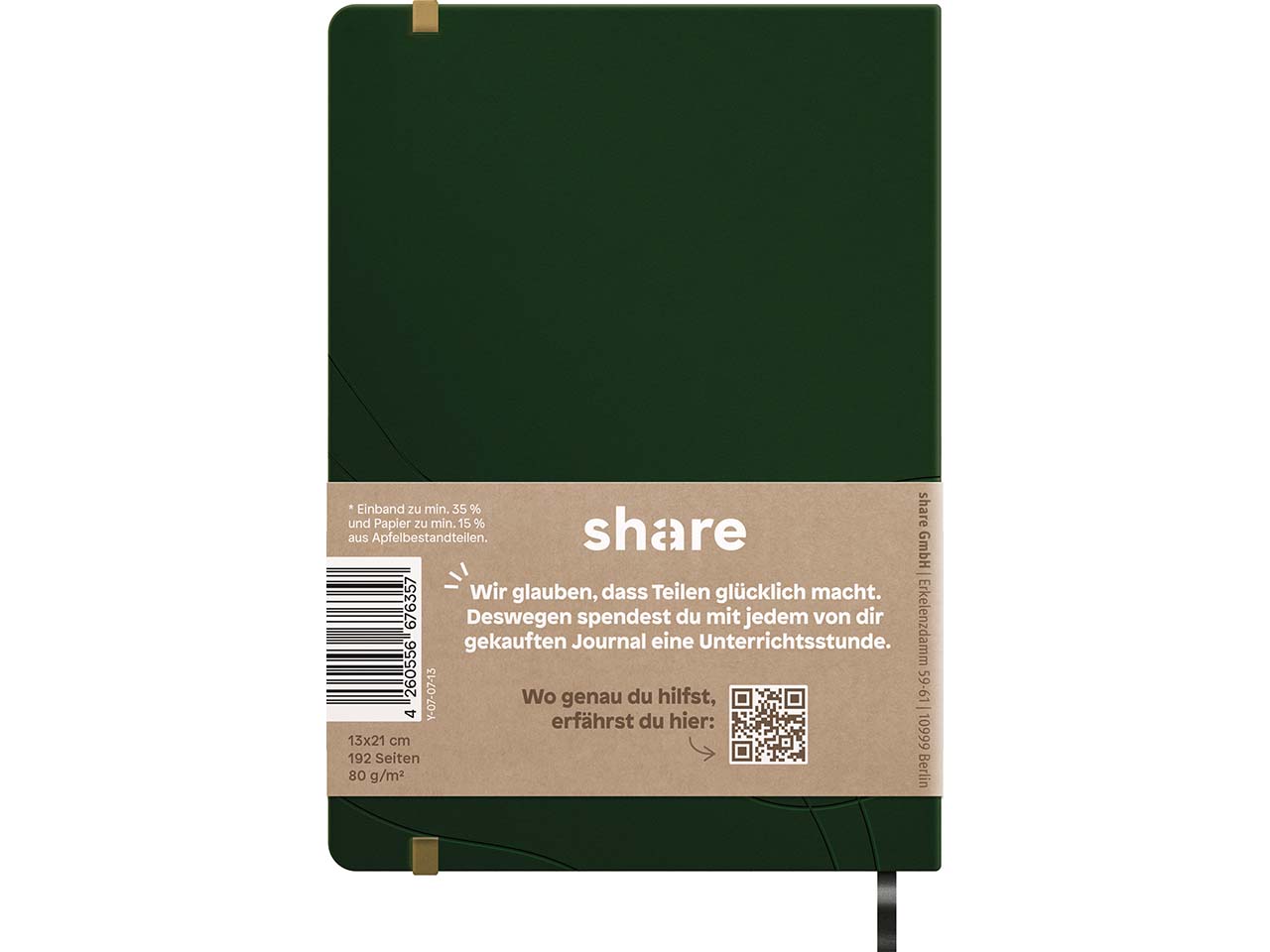 share Notizbuch DIN A5 punktkariert, grün