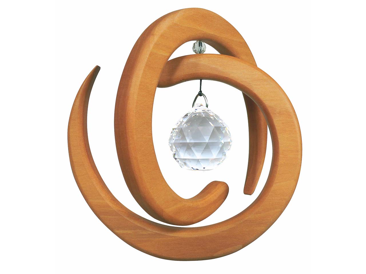 Dekoanhänger "Helix" aus Holz mit Aufhängungsfaden