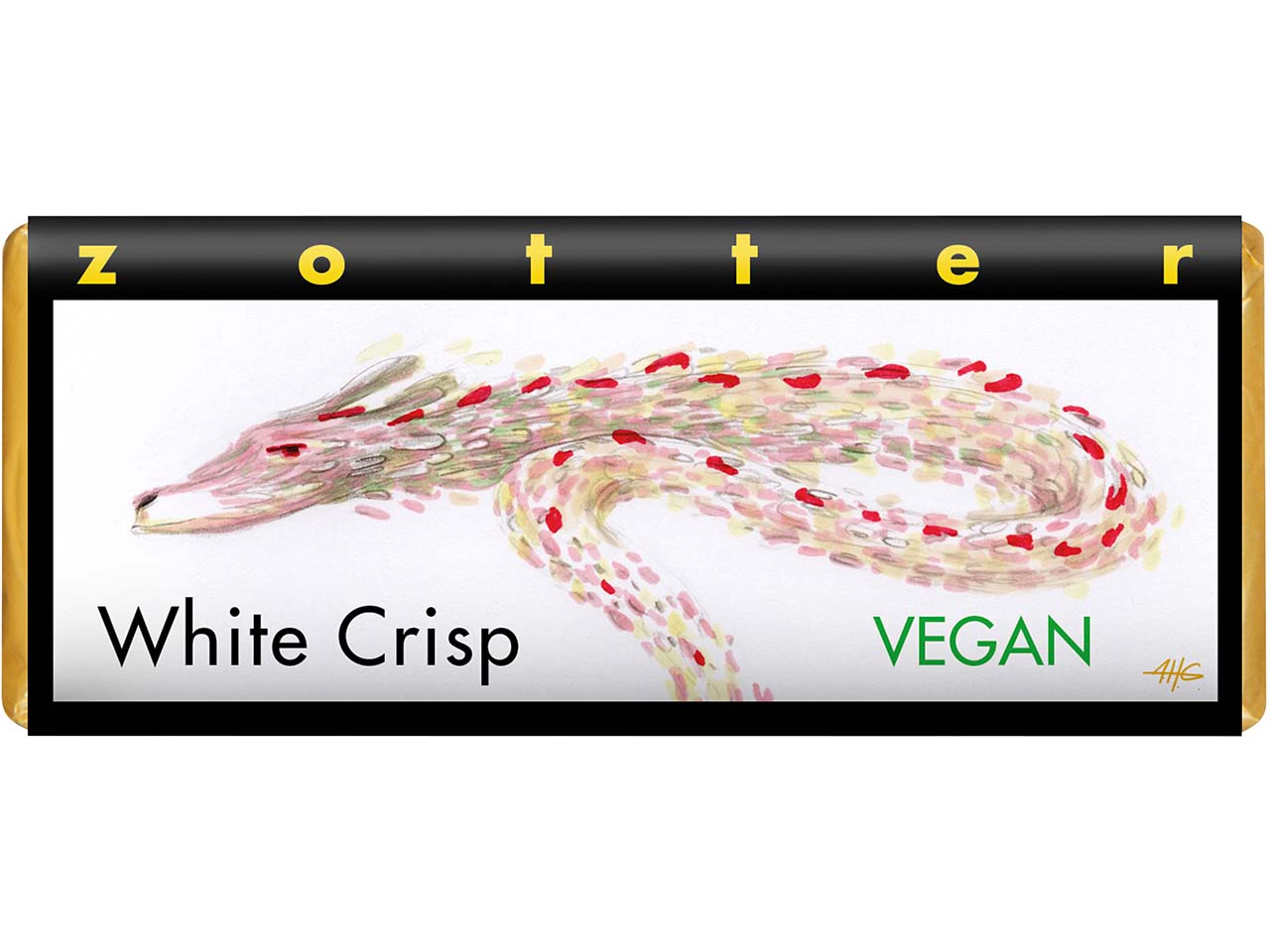 Zotter Weiße Bio-Schokolade "White Crisp", vegan, 70 g