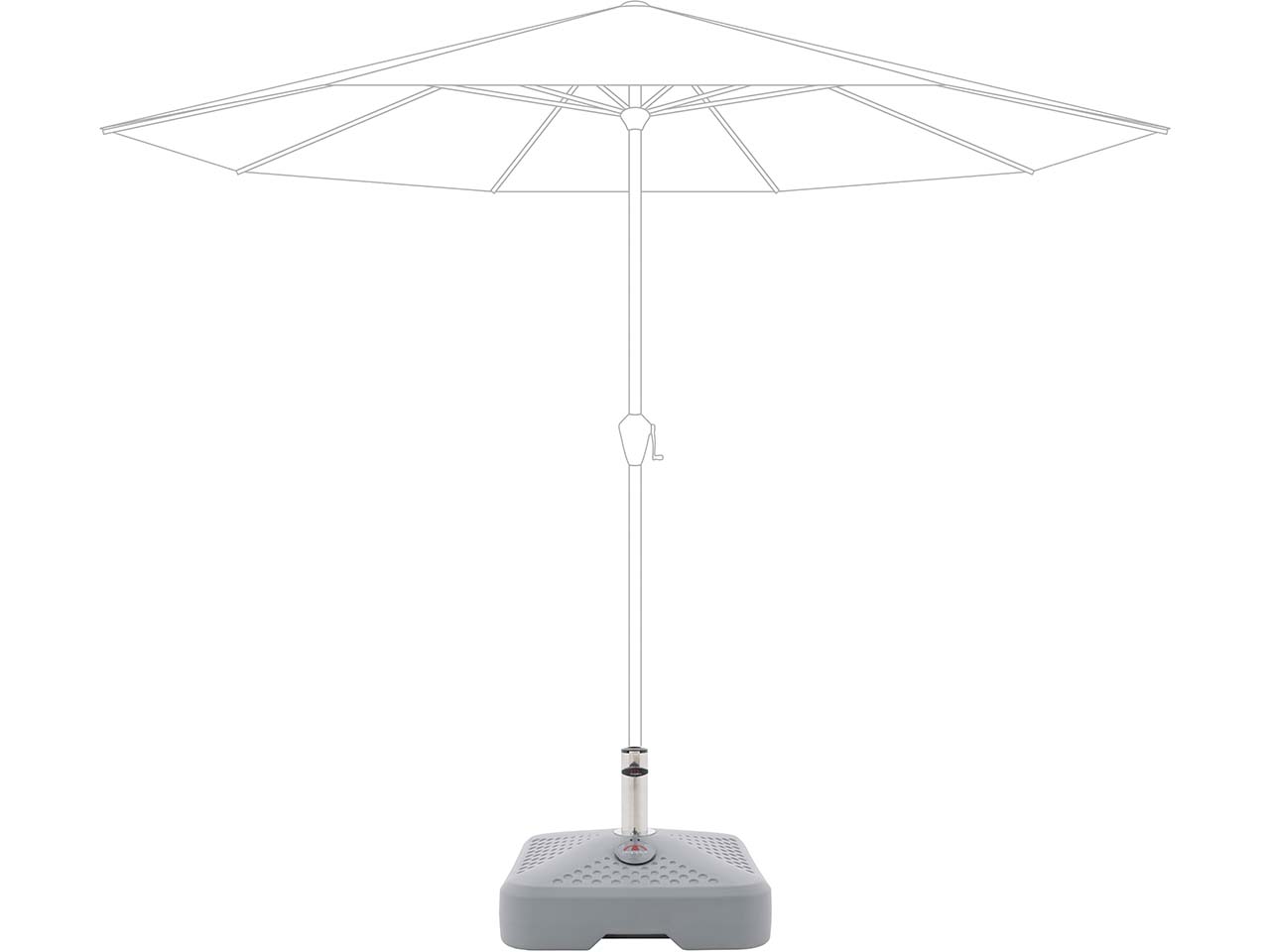 doppler Sonnenschirmständer "FILL-IT 3in1" 25 l, hellgrau