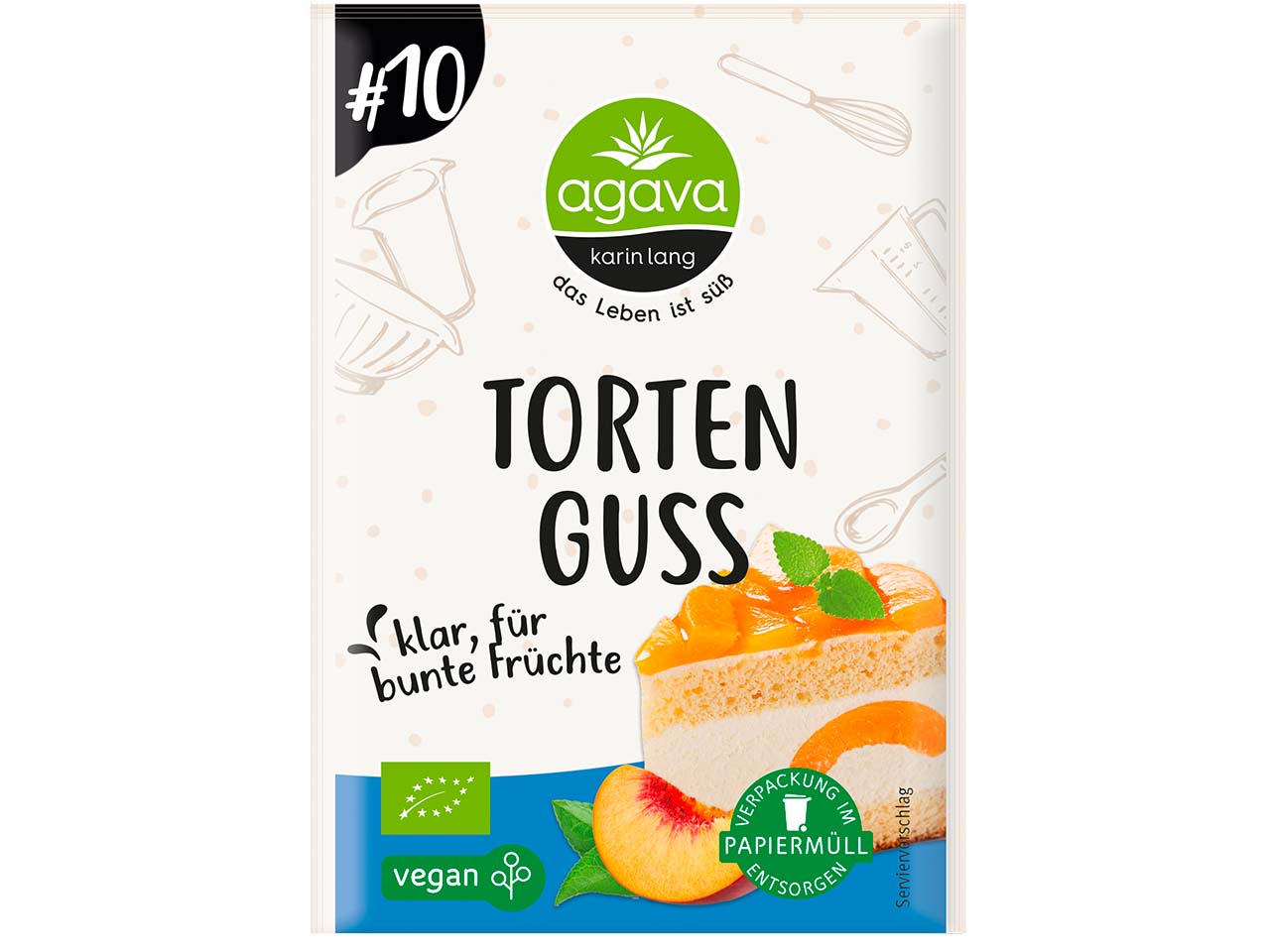 agava Bio-Tortenguss klar, 3x6 g