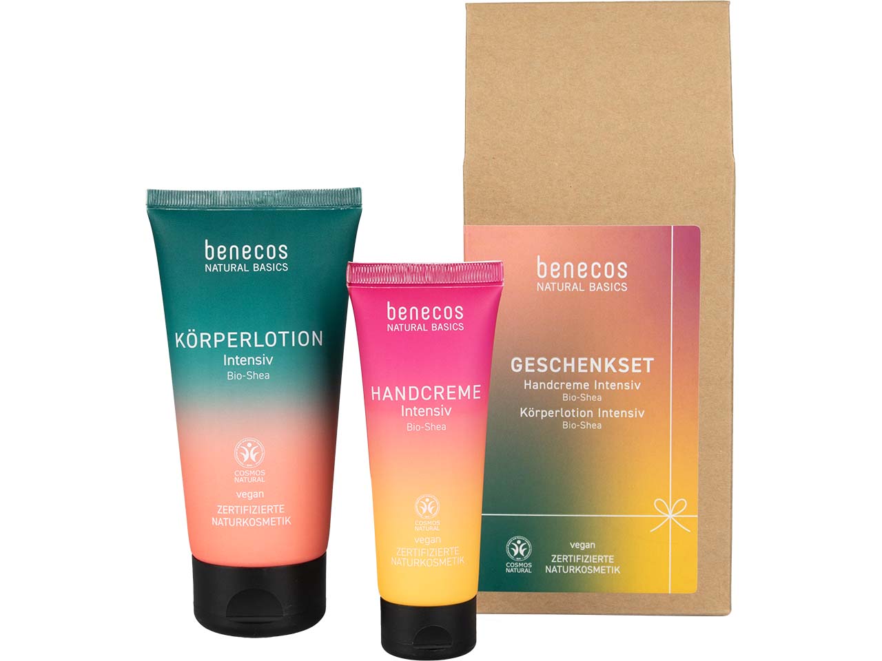 benecos Bio-Geschenkset "Intensiv" mit Handcreme und Körperlotion