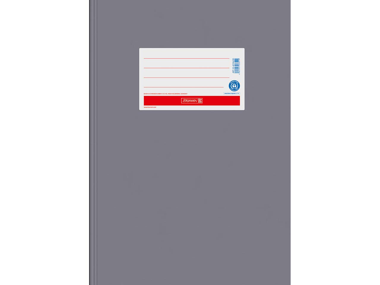 BRUNNEN Heftumschlag "Premium" aus Papier extrastark, DIN A4, grau