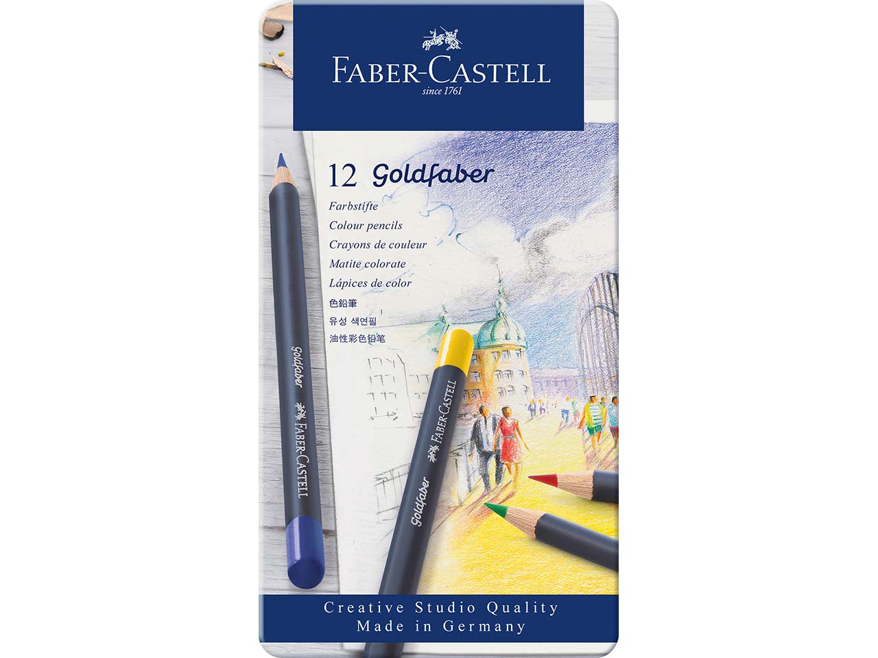 Faber-Castell Buntstifte "Goldfaber" im 12er Metalletui