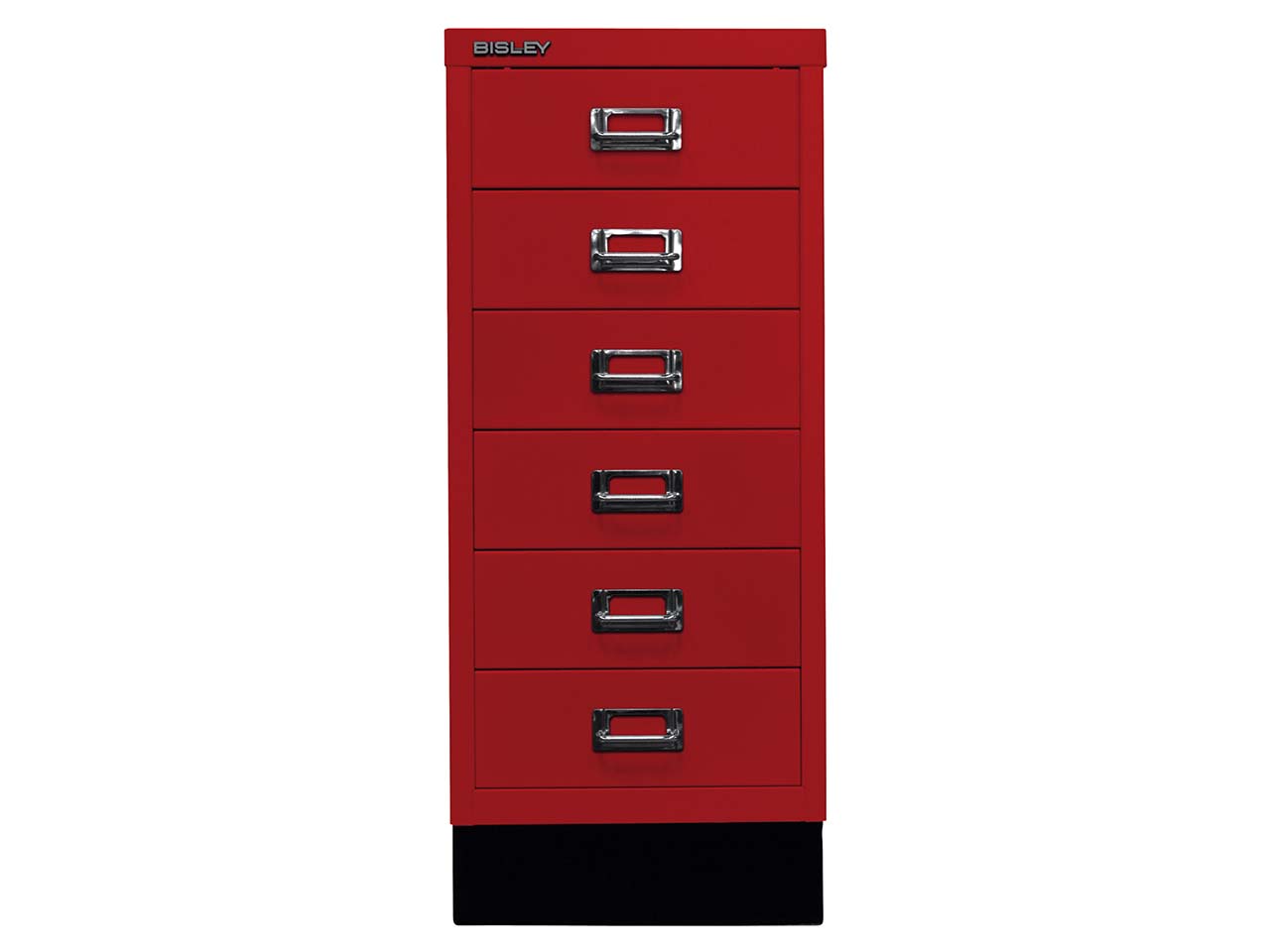 BISLEY Schubladenschrank "MultiDrawer" DIN A4 mit 6 Schubladen kardinalrot