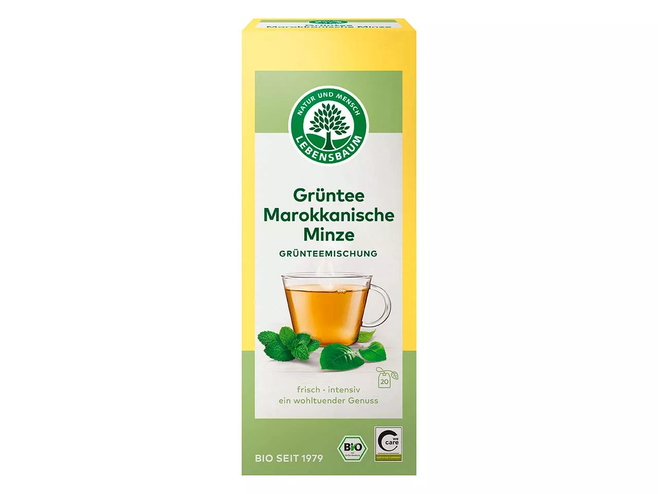 LEBENSBAUM Grüner Bio-Tee "Marokkanische Minze", 20 x 2,0 g