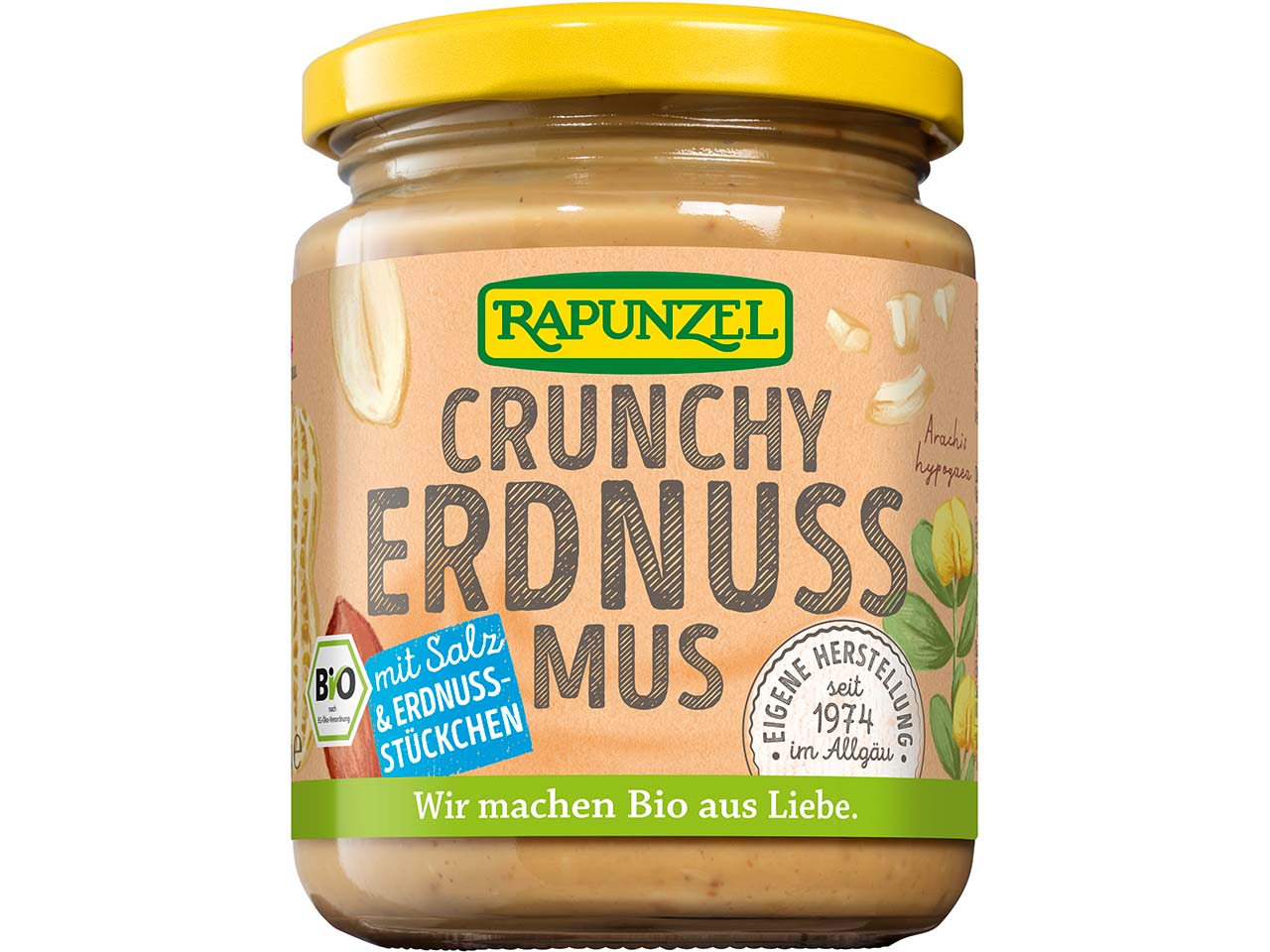 RAPUNZEL Bio-Erdnussmus mit Salz 'Chrunchy', 250 g