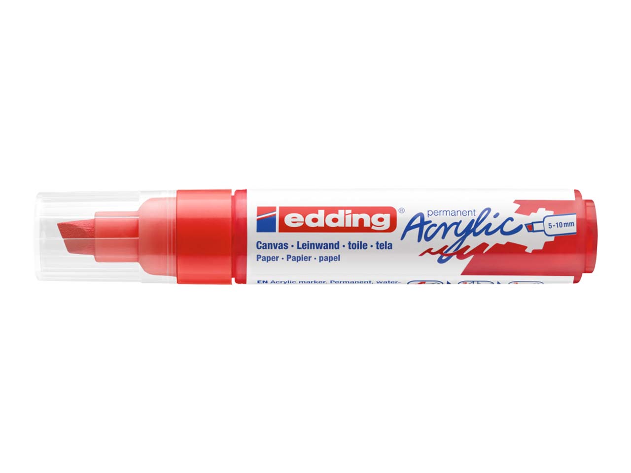 edding Acrylmarker "Acrylic 5000" Keilspitze, rot