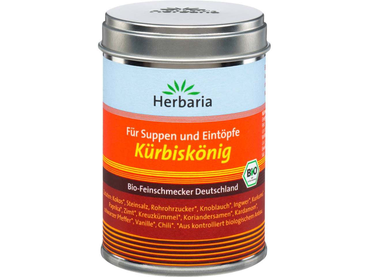 Herbaria Bio-Gewürzmischung "Kürbiskönig" für Suppen und Eintöpfe, 90 g