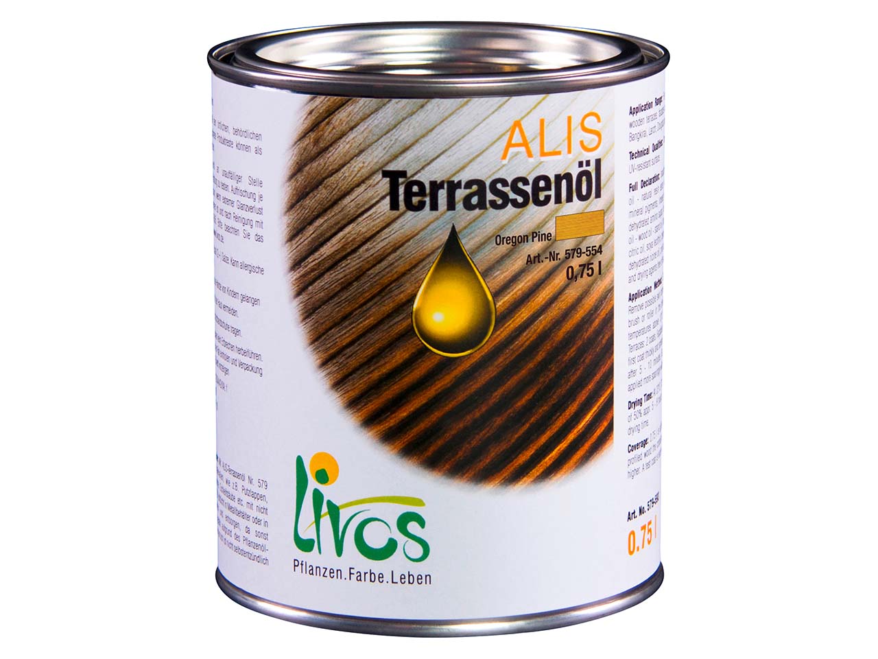 Livos Terassenöl 'ALIS' oregon pine, 0,75l