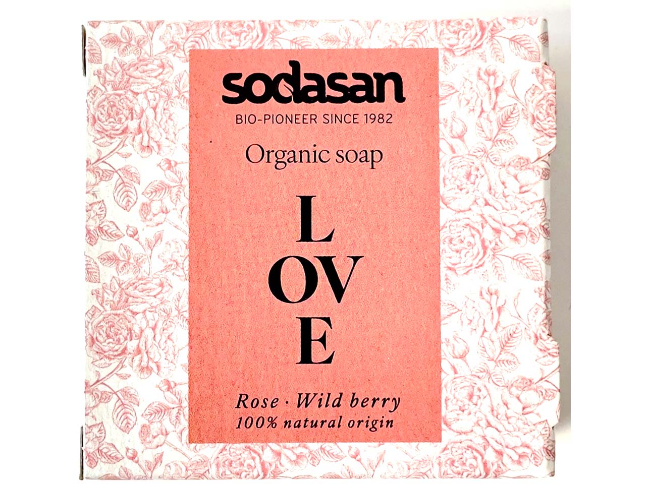 sodasan Seife "LOVE" organic soap, Rose/Wild berry