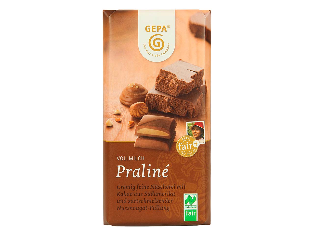 GEPA Bio-Schokolade "Vollmilch Praliné" 100 g