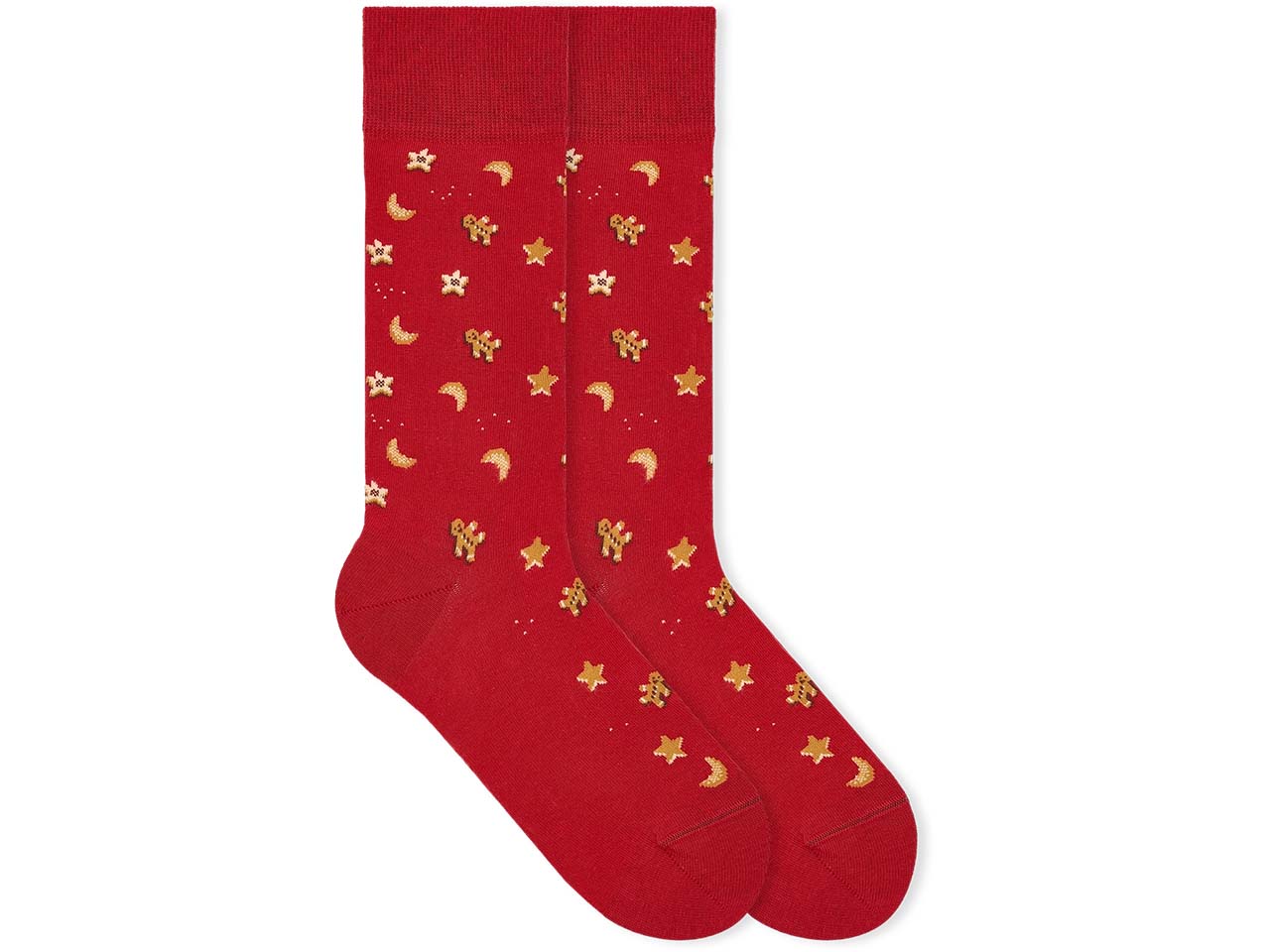 VON JUNGFELD Bio-Socken "Cookie", scarlett red, Gr. 39/42