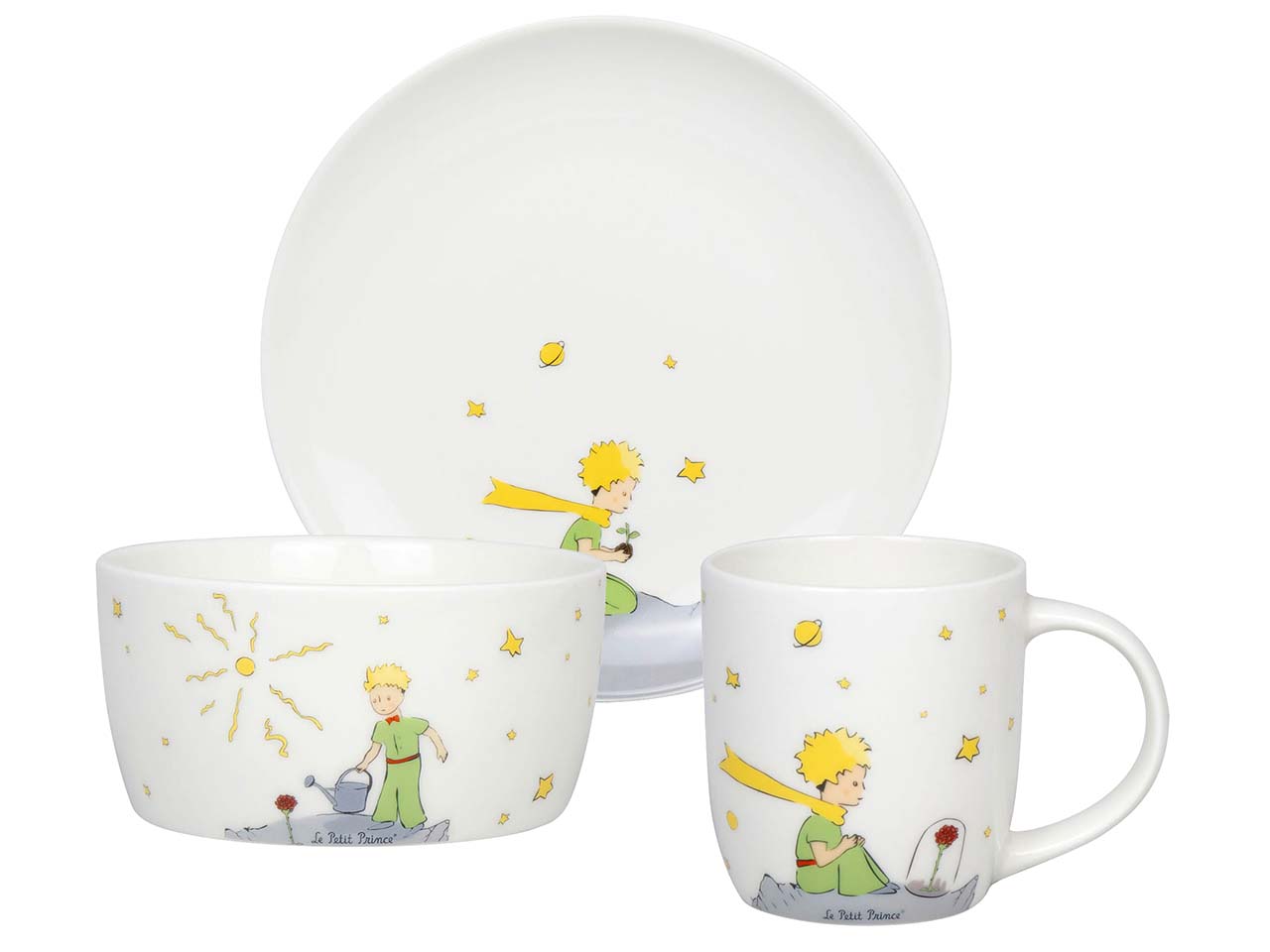 Könitz Kinder-Geschirr-Set 'Der Kleine Prinz', Teller, Schüssel, Tasse