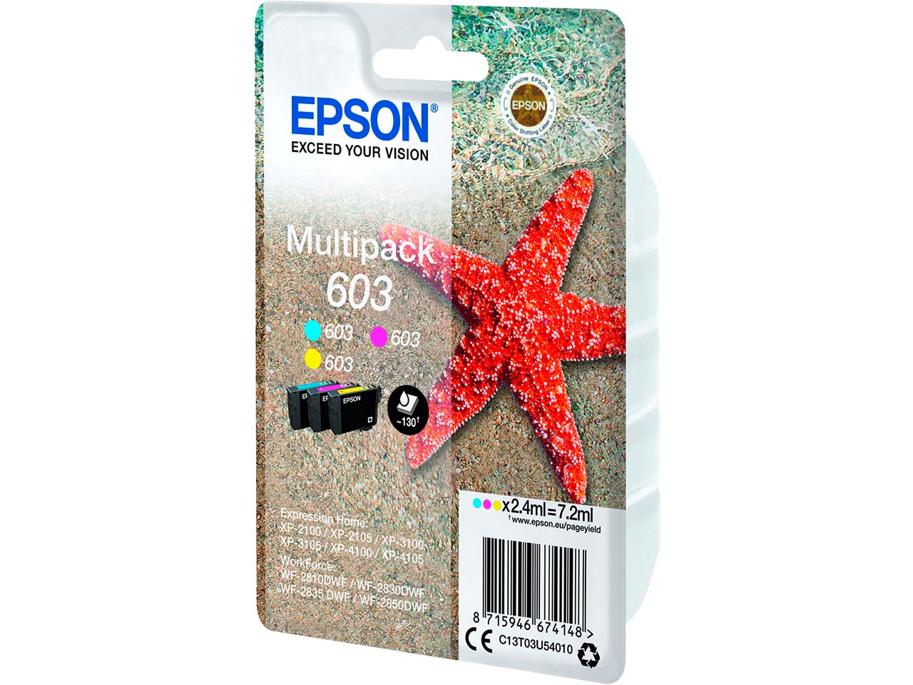 Epson 3er Set Tintenpatronen 603 cyan, magenta, gelb