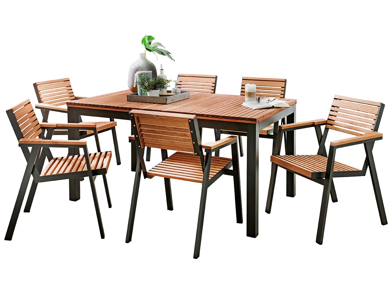 Gartenmöbel-Set 'Berrissimo', 7-teilig, 6 Sessel, 1 Tisch