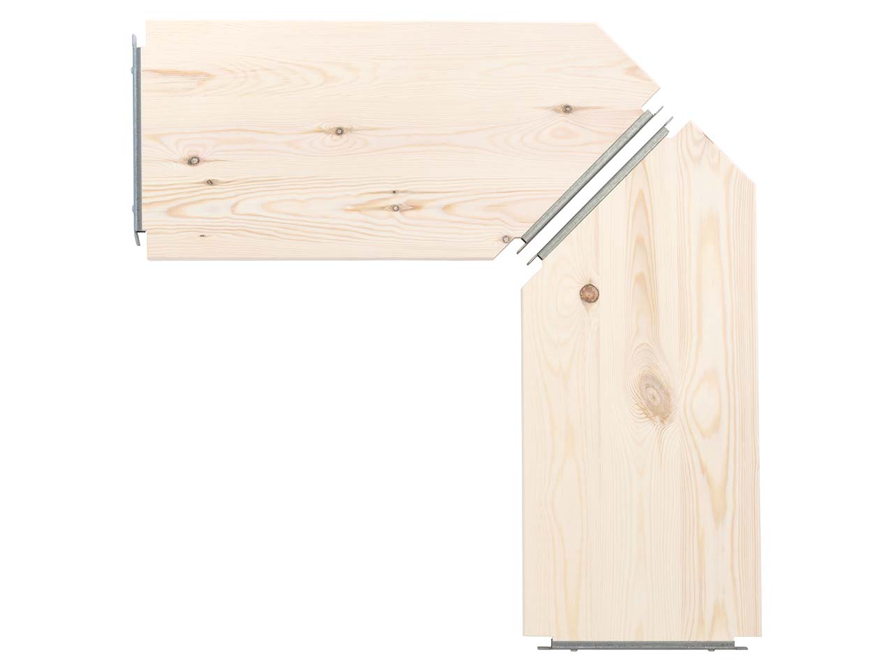 2 ABC Eckböden "Classic" B 40/70 x T 27 cm, weiß