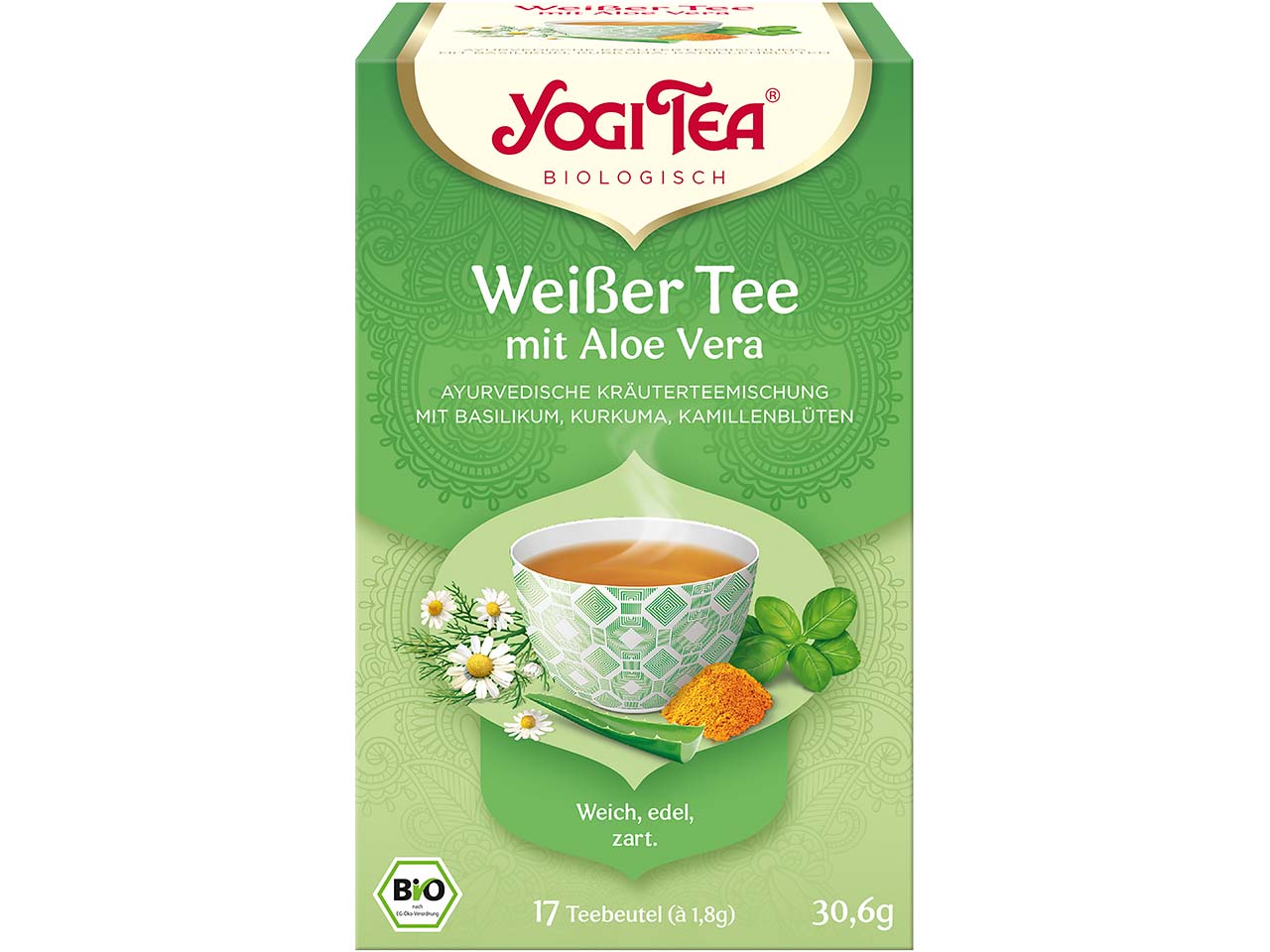 YOGI TEA Bio-Kräutertee "Weißer Tee mit Aloe Vera", 30,6 g