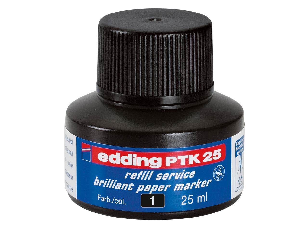 edding Nachfülltinte "PTK 25" für Permanentmarker, 25 ml, schwarz