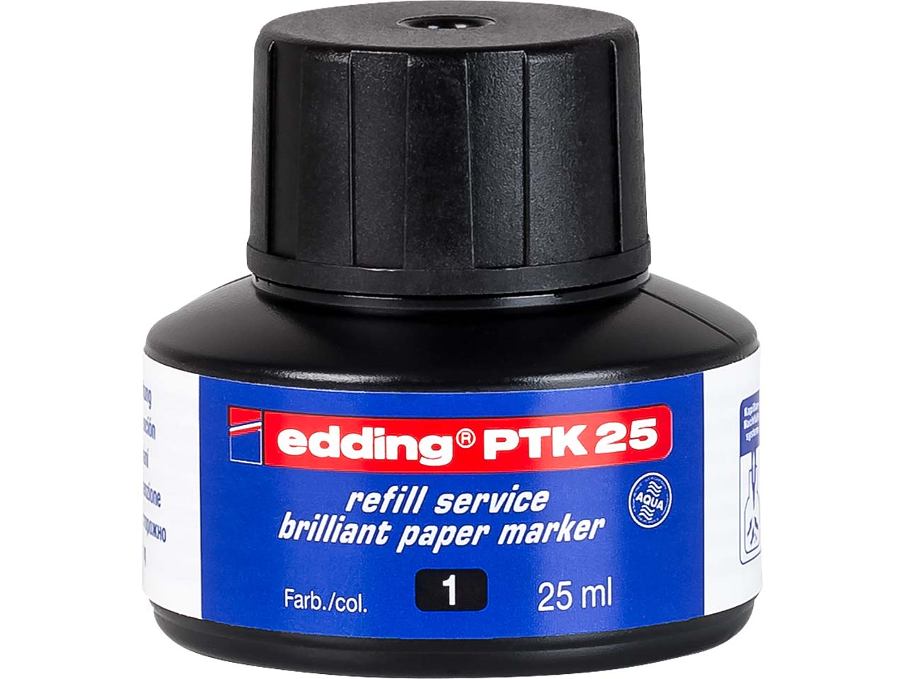 edding Nachfülltinte "PTK 25" für Pigmentmarker, 25 ml, schwarz