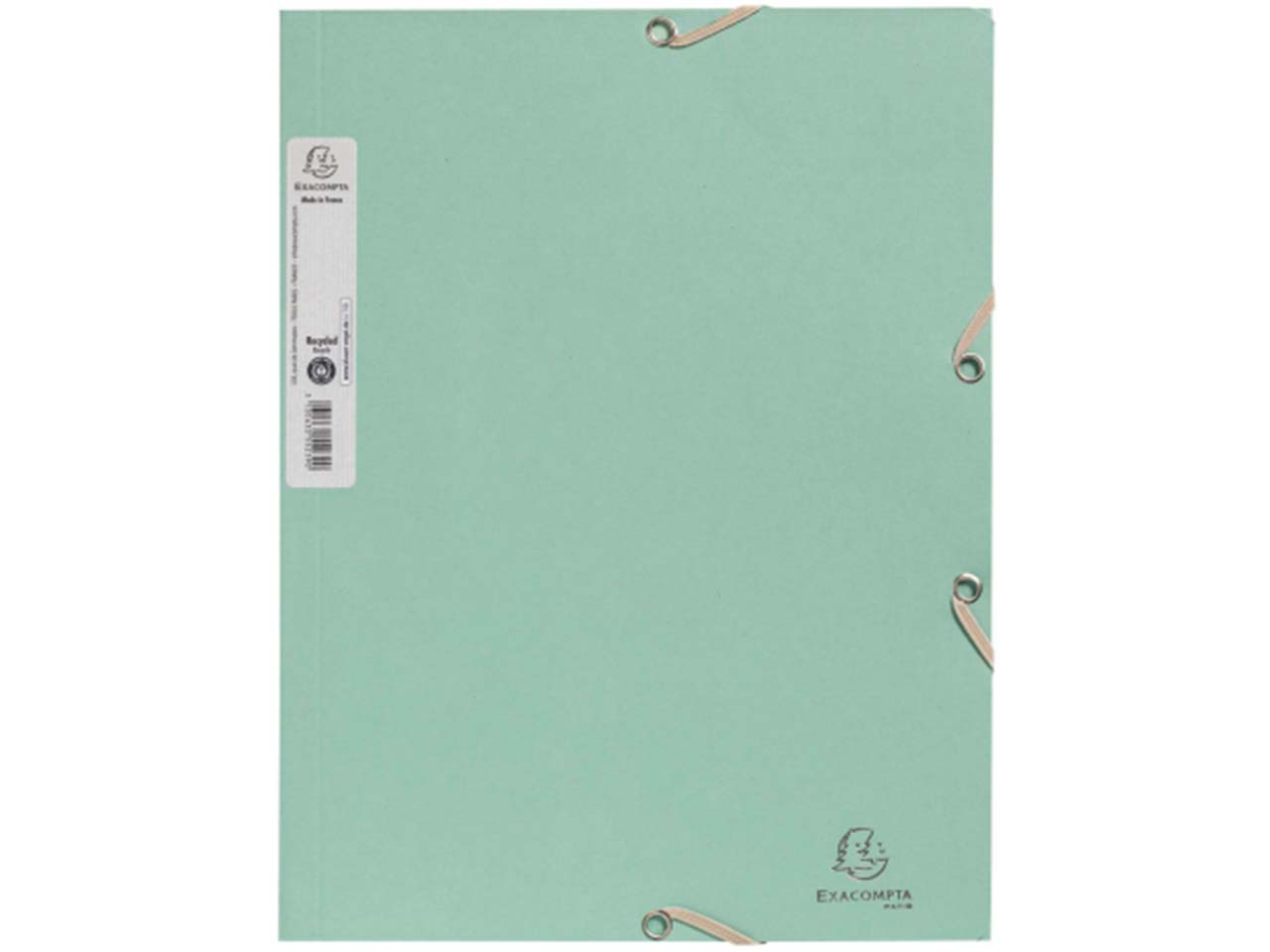 Exacompta Sammelmappe "AutentiK" mit Gummizug, 3 Klappen, salbei