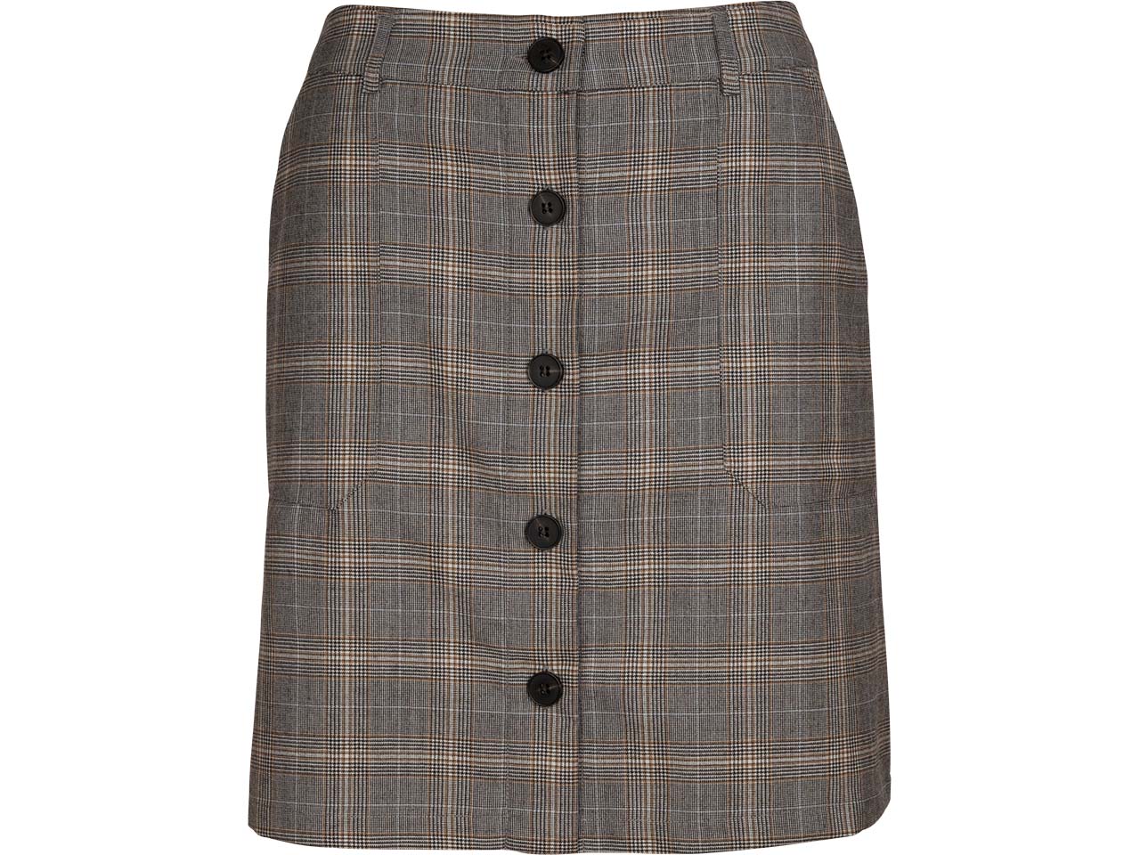 EKYOG Damen-Rock "SOFI" aus Wolle mit Knopfleiste, kariert, Gr. 36