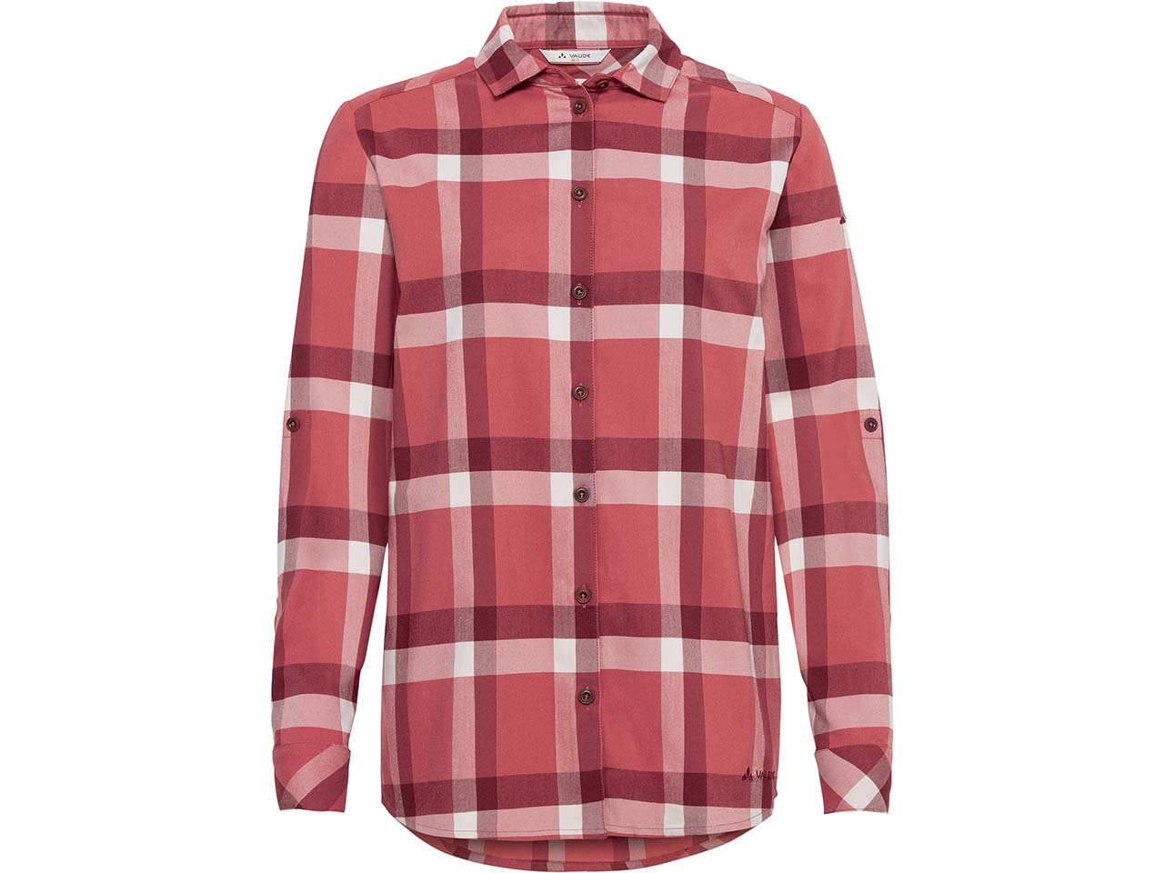 VAUDE Damen-Flanellhemd "Farsund III" mit aufrollbaren Ärmeln, brick, Gr. 36