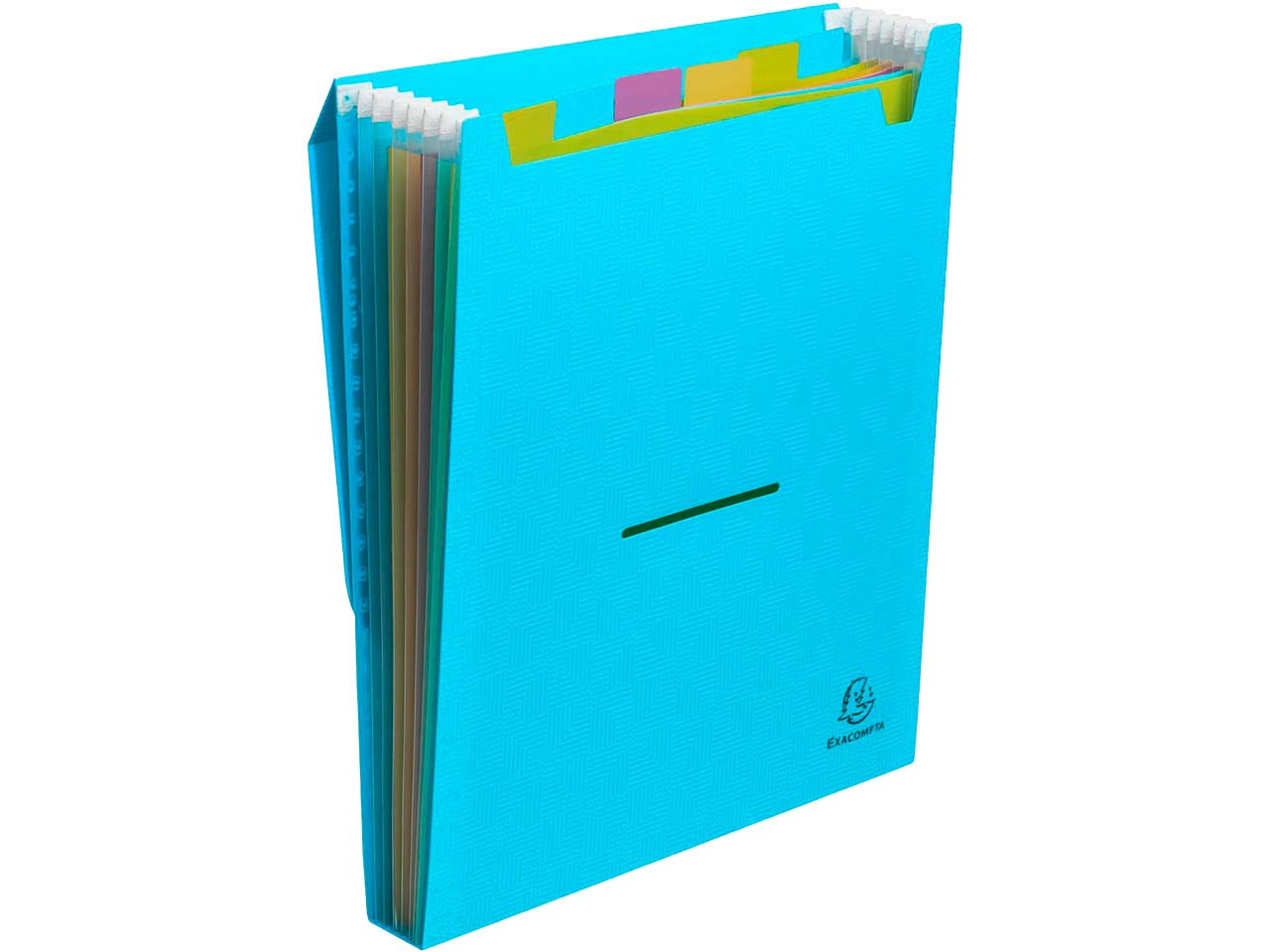 Exacompta Fächermappe "Pop'N Co" 6 Fächer, Recycling-PP, DIN A4, cyan
